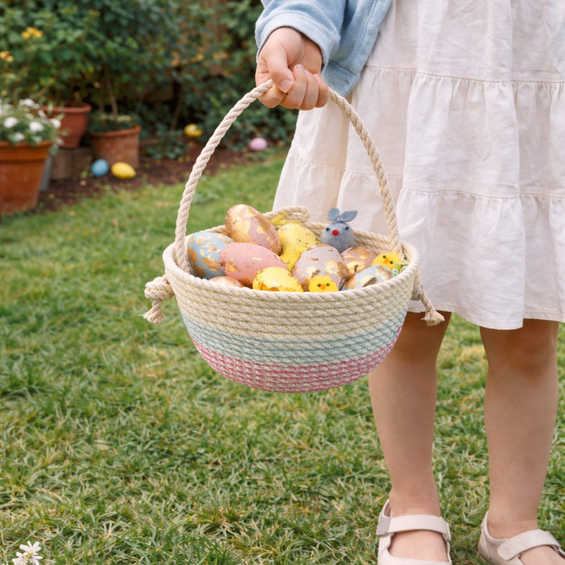 Cotton Rope Pastel Basket