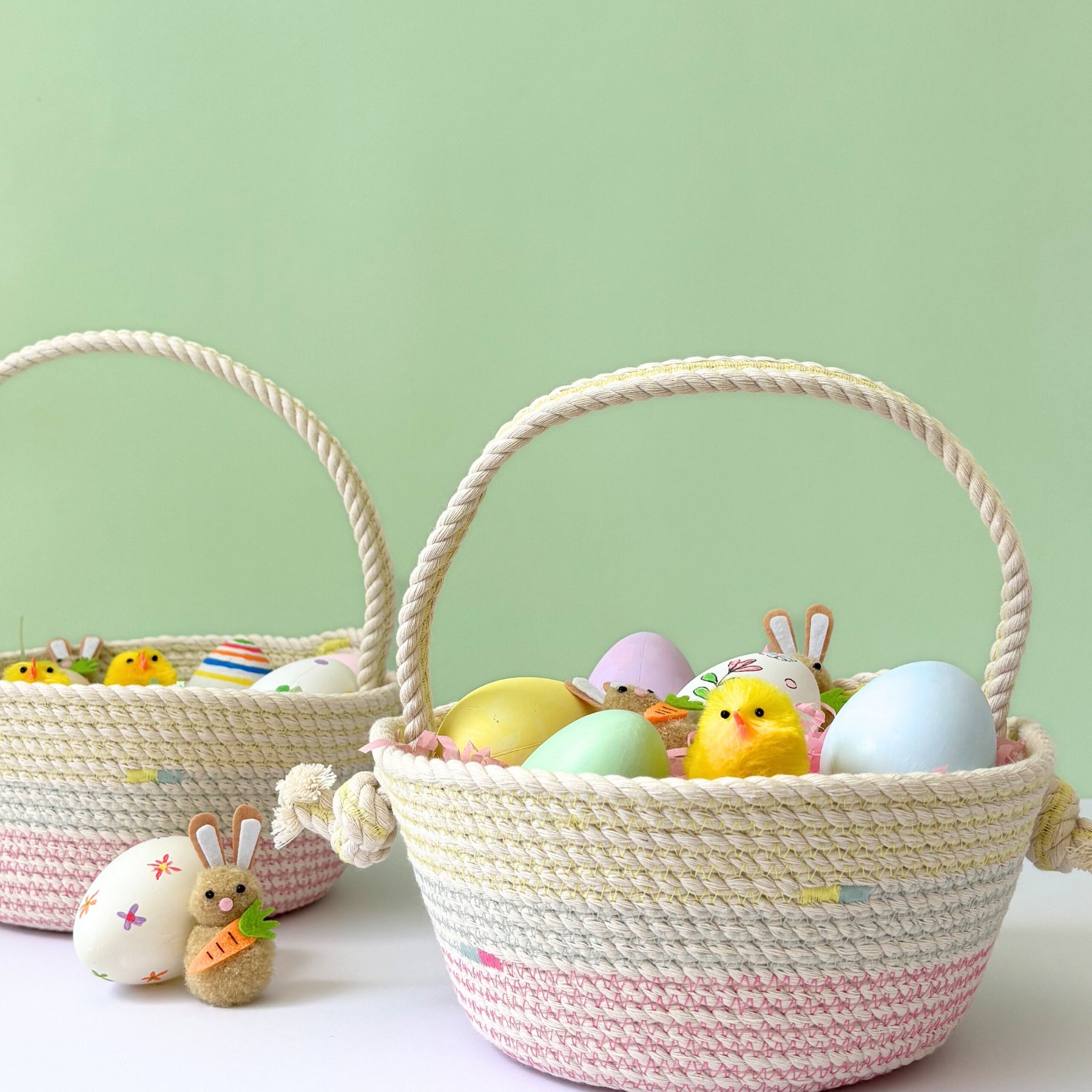 Cotton Rope Pastel Basket