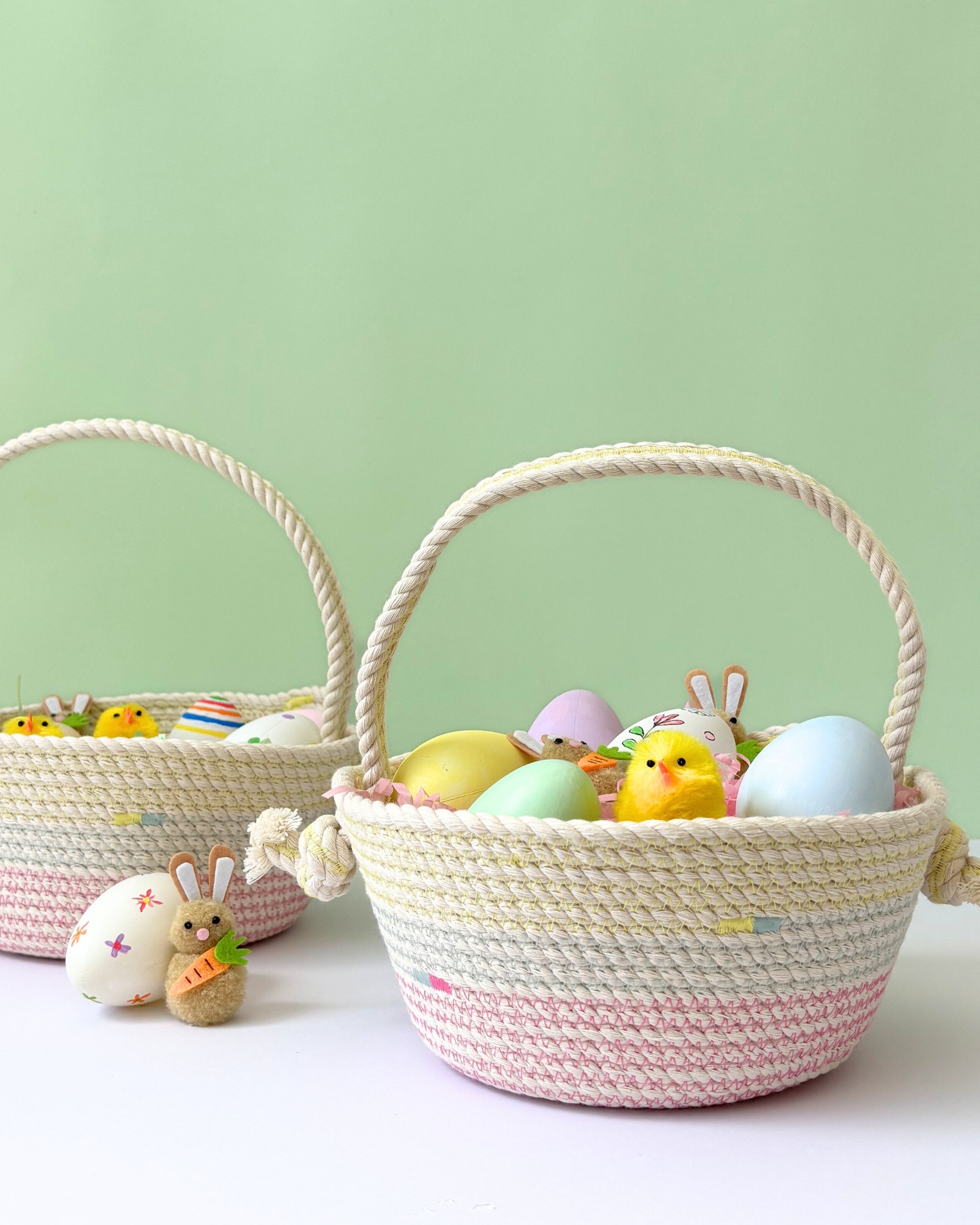 Cotton Rope Pastel Basket