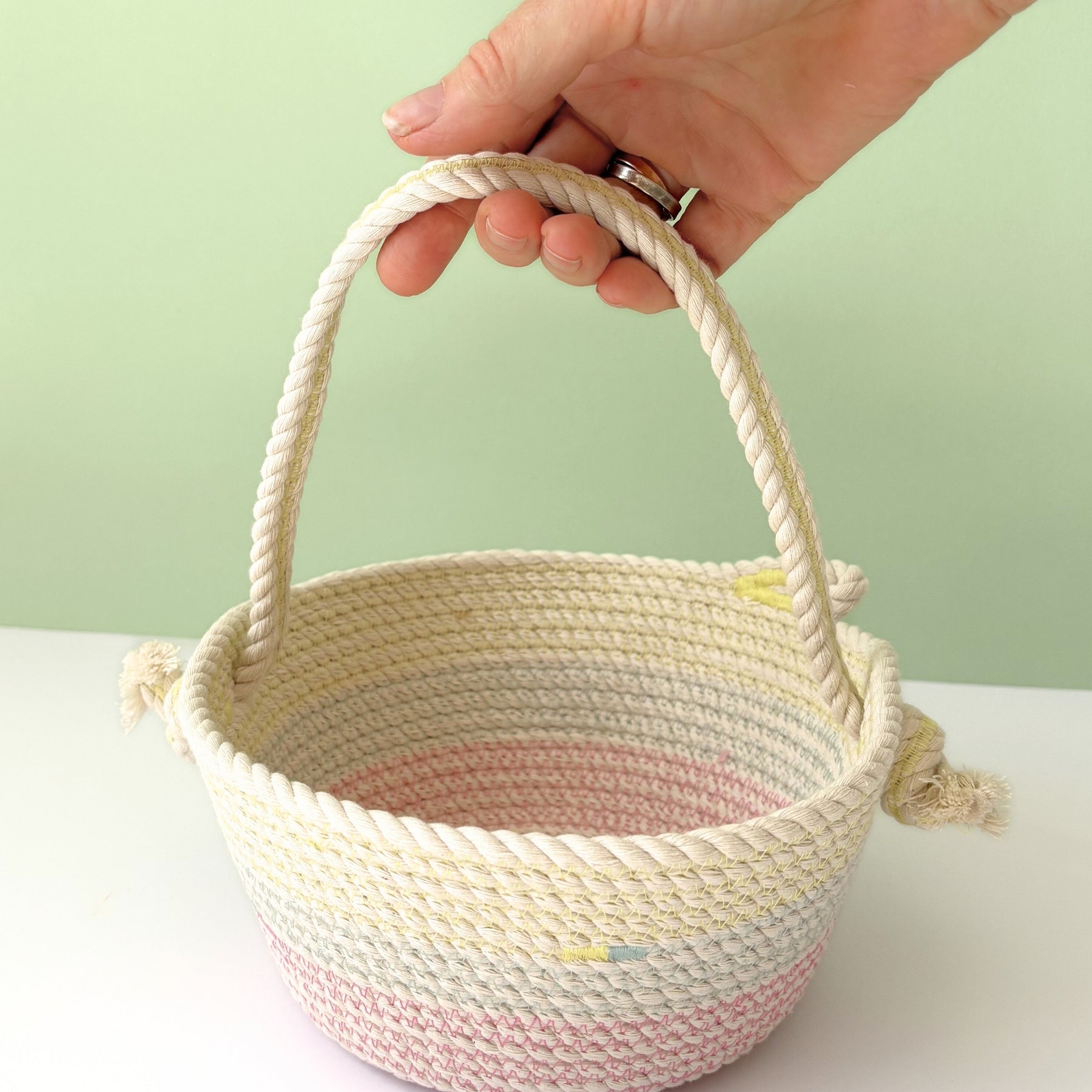 Cotton Rope Pastel Basket