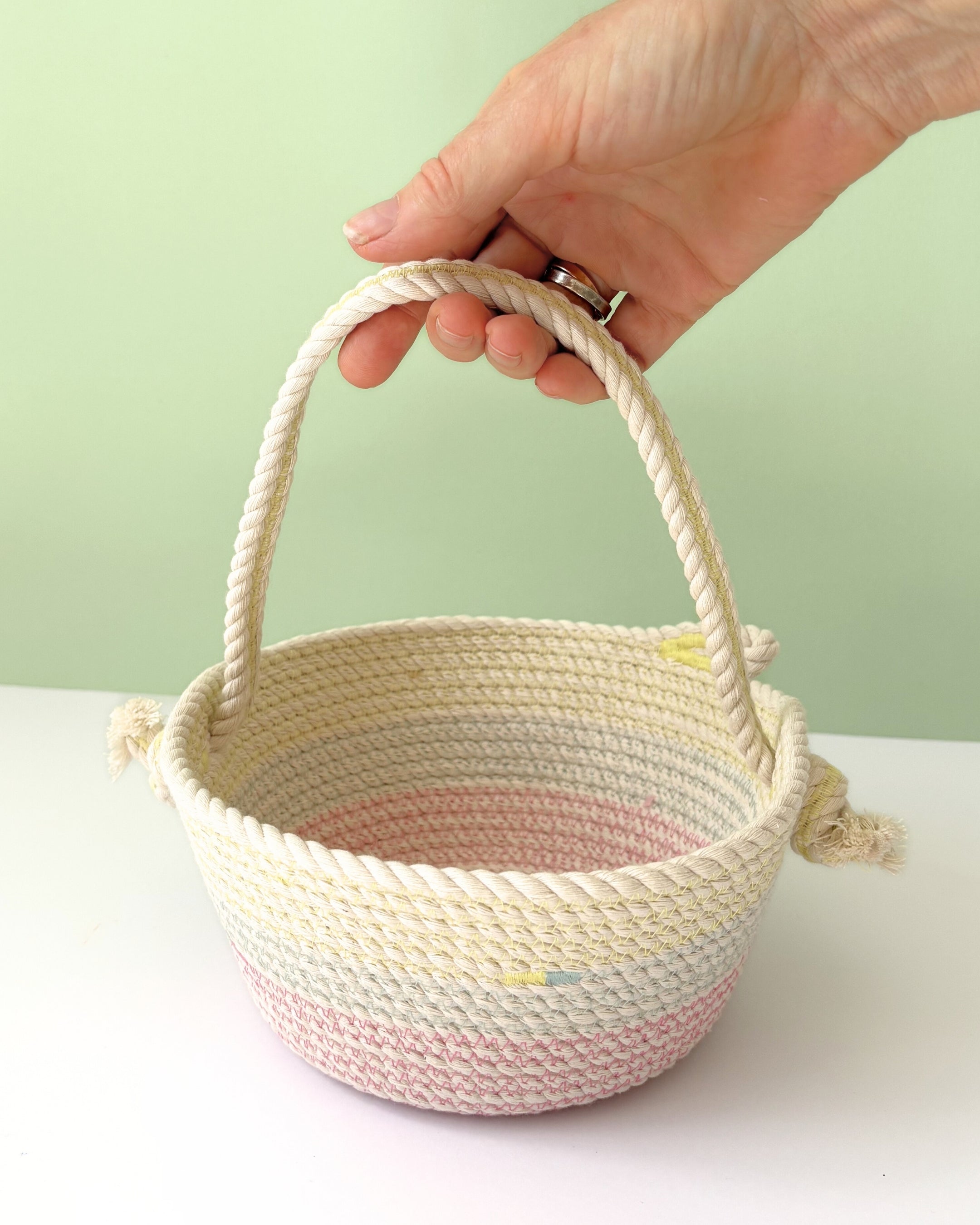 Cotton Rope Pastel Basket