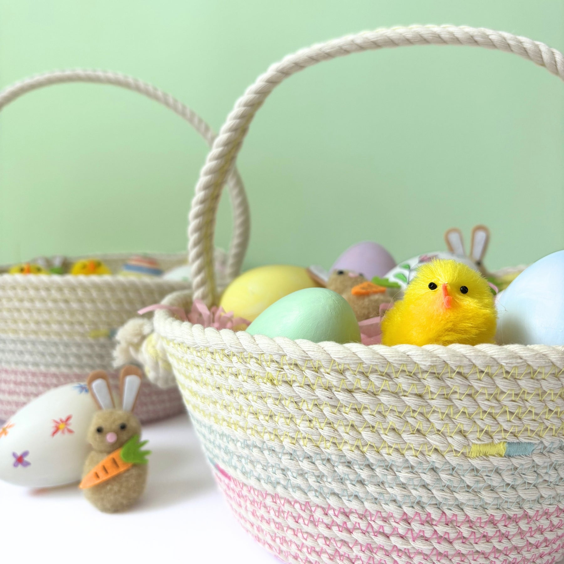 Cotton Rope Pastel Basket