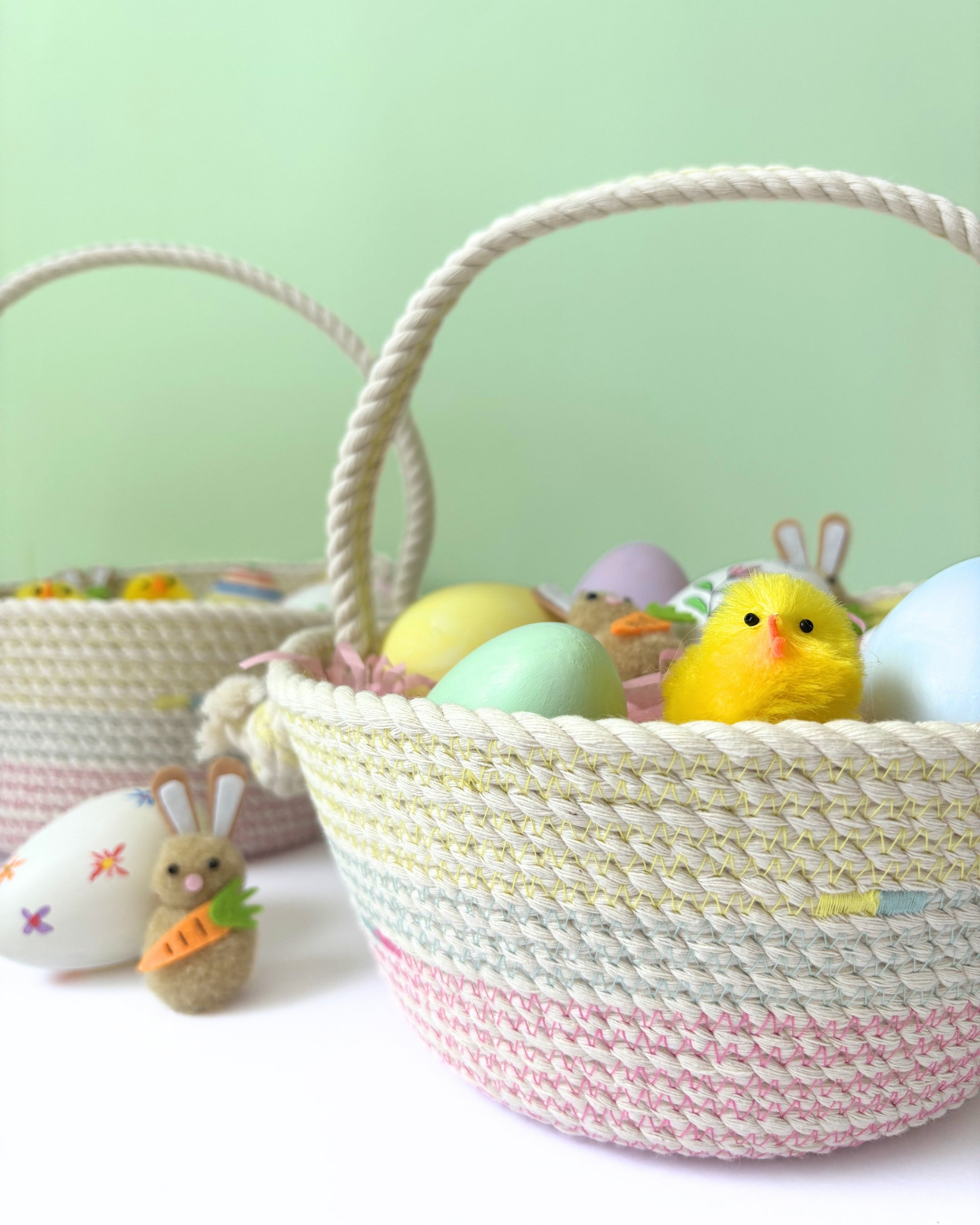Cotton Rope Pastel Basket