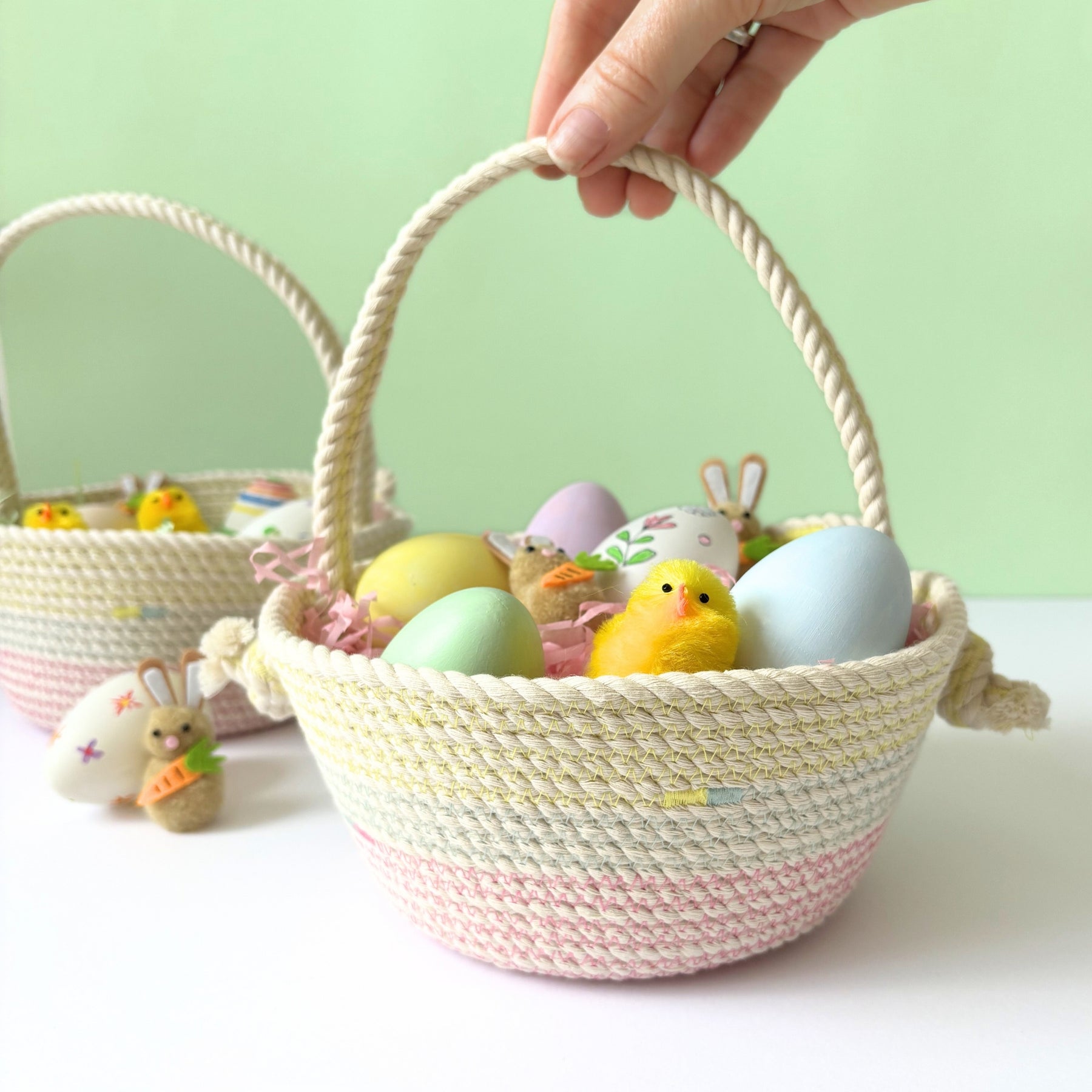 Cotton Rope Pastel Basket