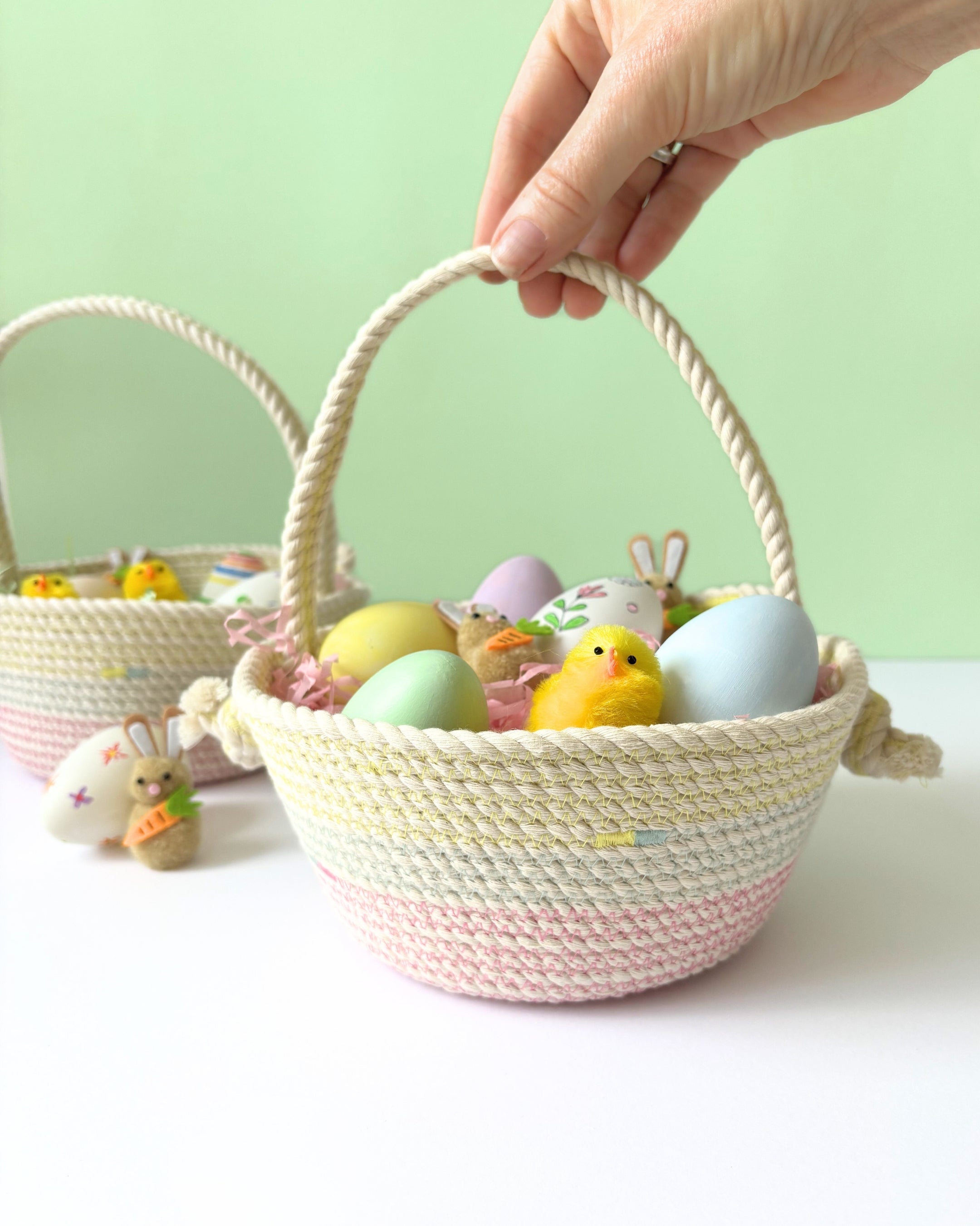 Cotton Rope Pastel Basket