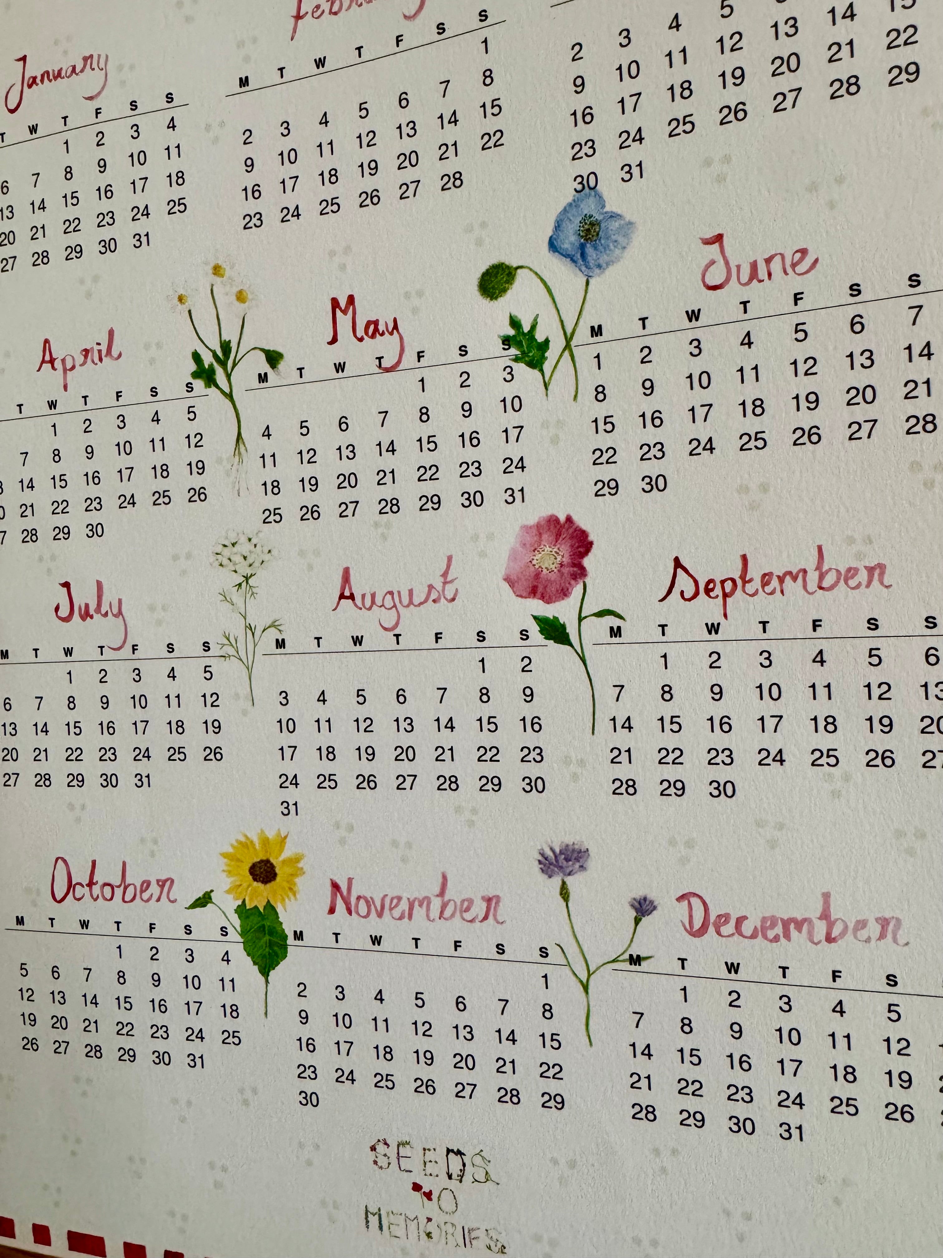 Watercolour 2026 Wall Calendar