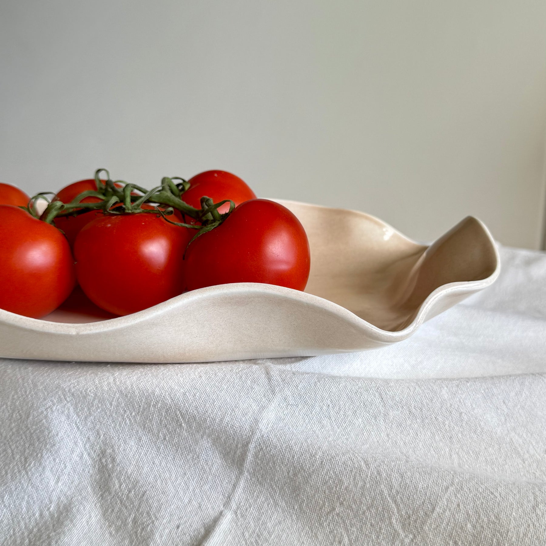 Lumen | Porcelain Ruffle Bowl | Handmade Pottery