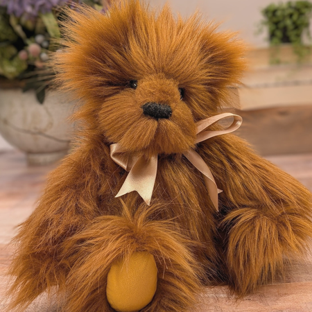Handmade One-of-a-Kind Brown Plush Teddy Bear: Collectible Bear