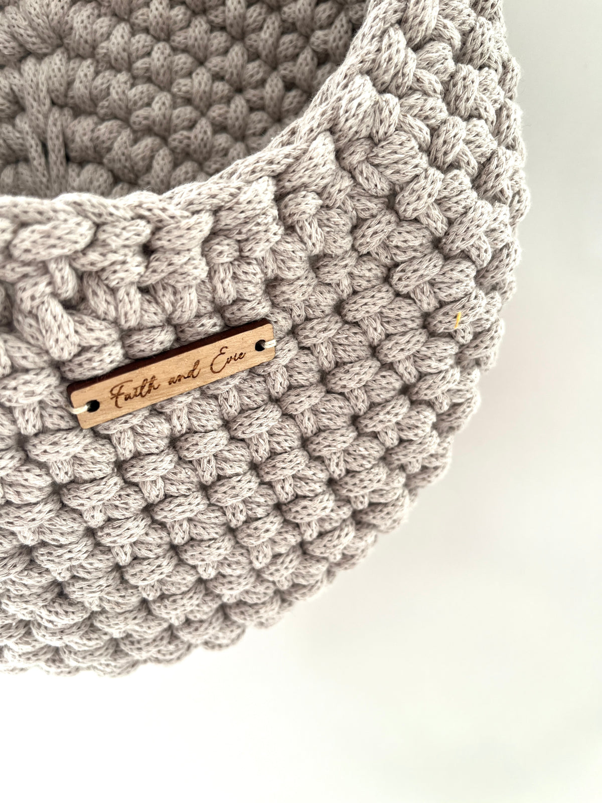 Crochet Hanging Basket - colour Linen