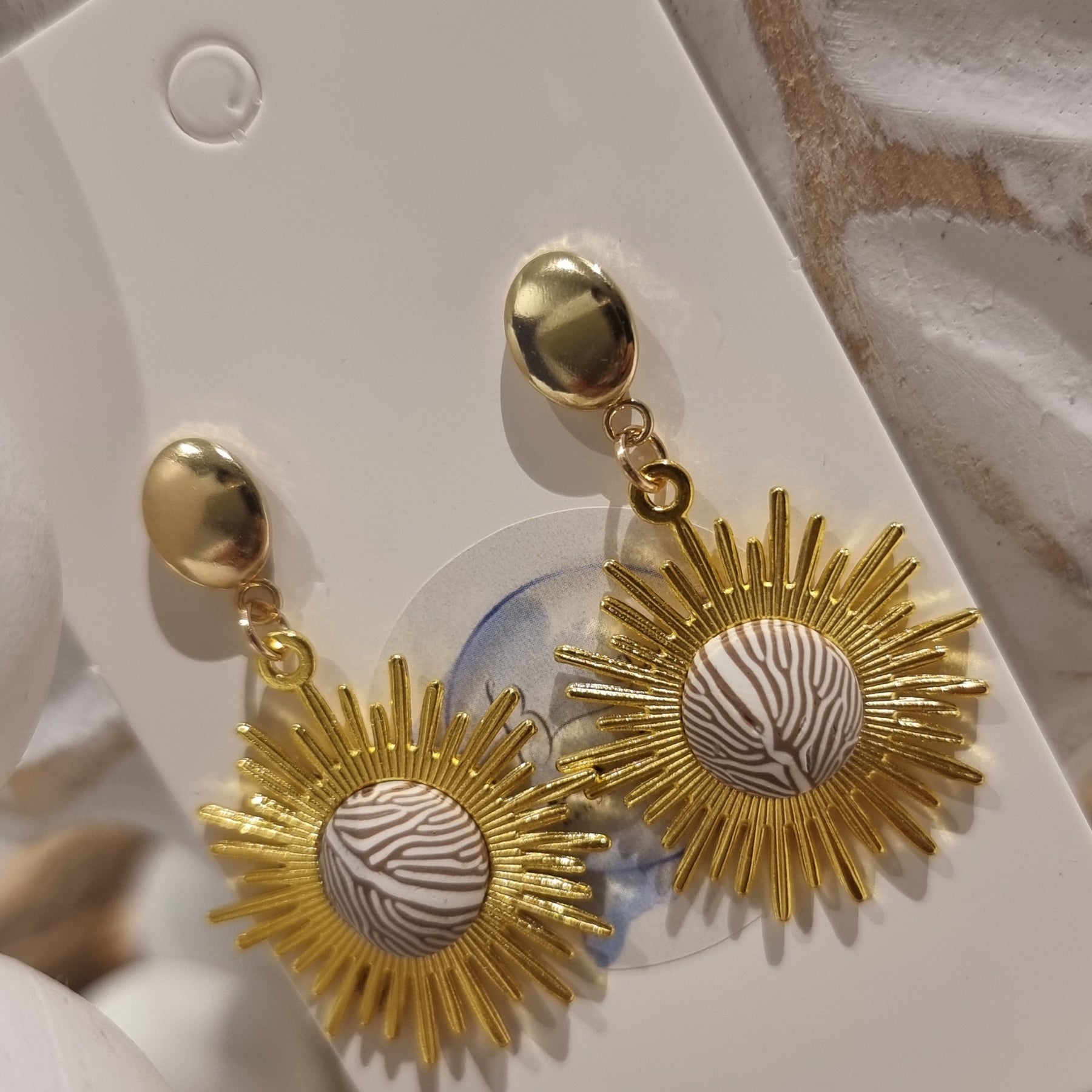 Golden Sunburst Dangles - Medium