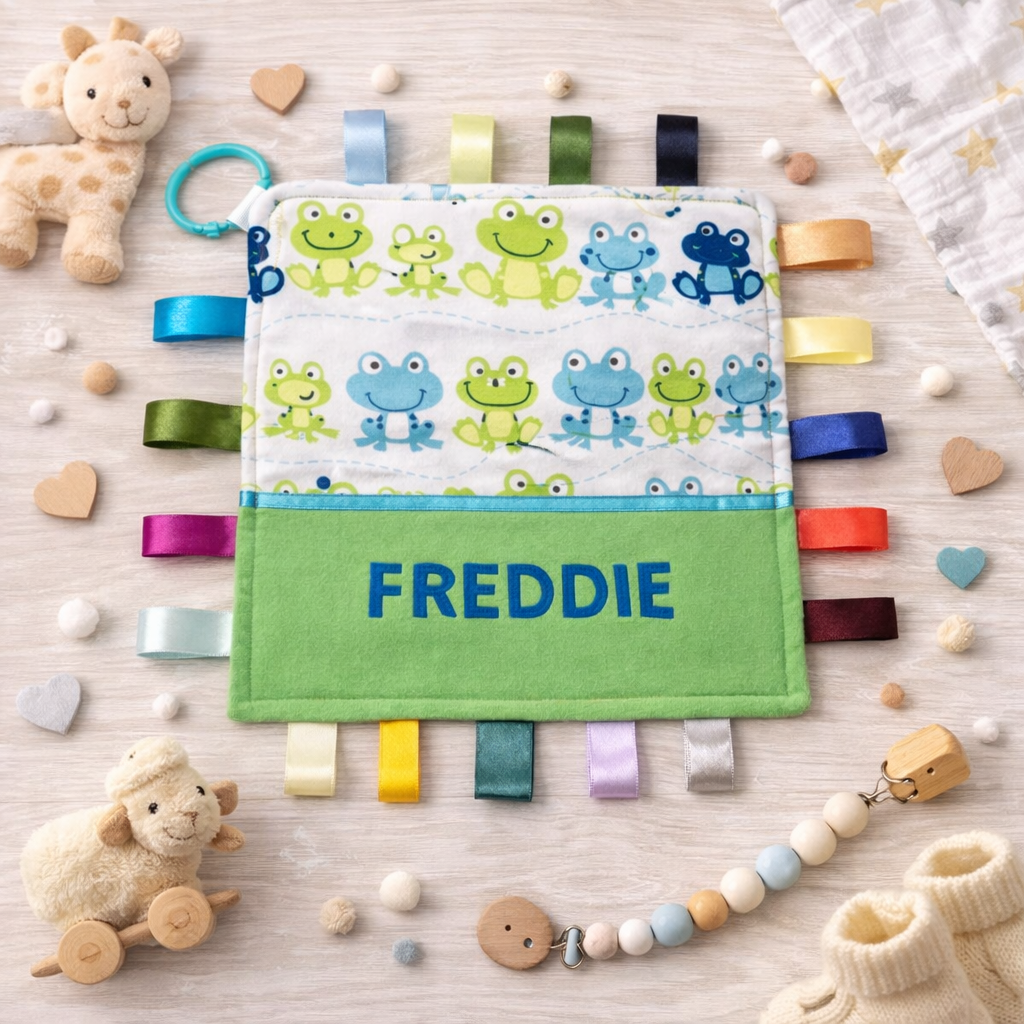 Babies Personalised Taggy Security Blanket / Comforter Toy - Various Designs -