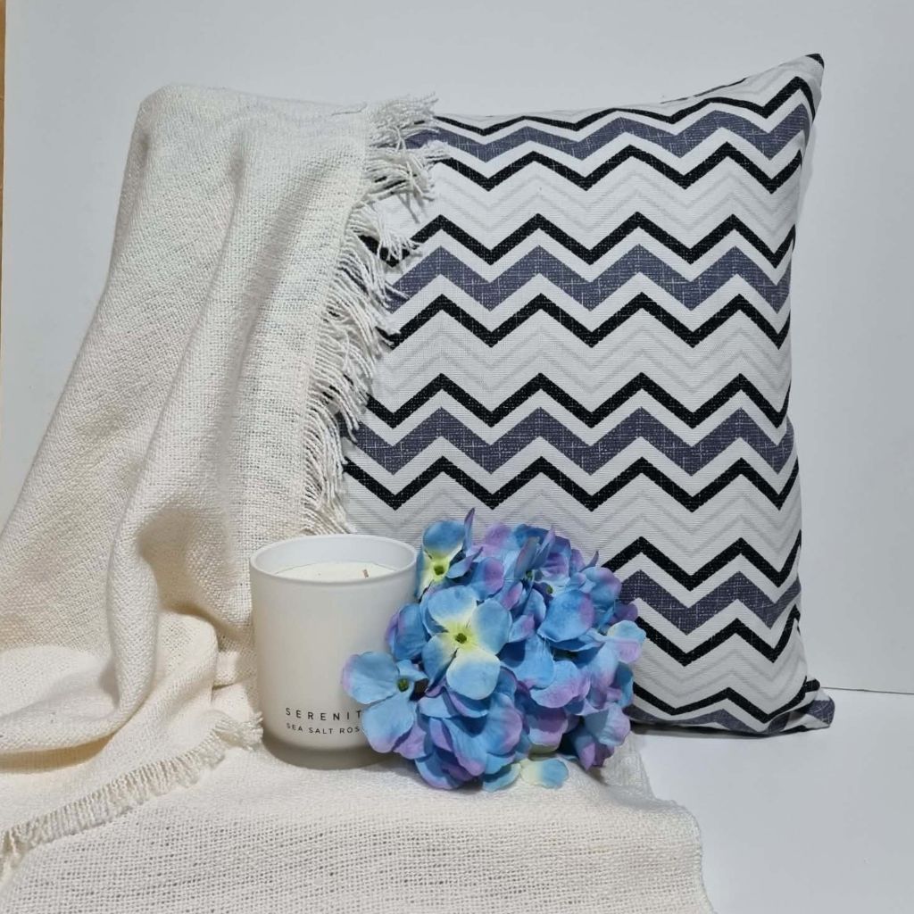 Geometric grey cushion covers-Modern living decor-45x45cm