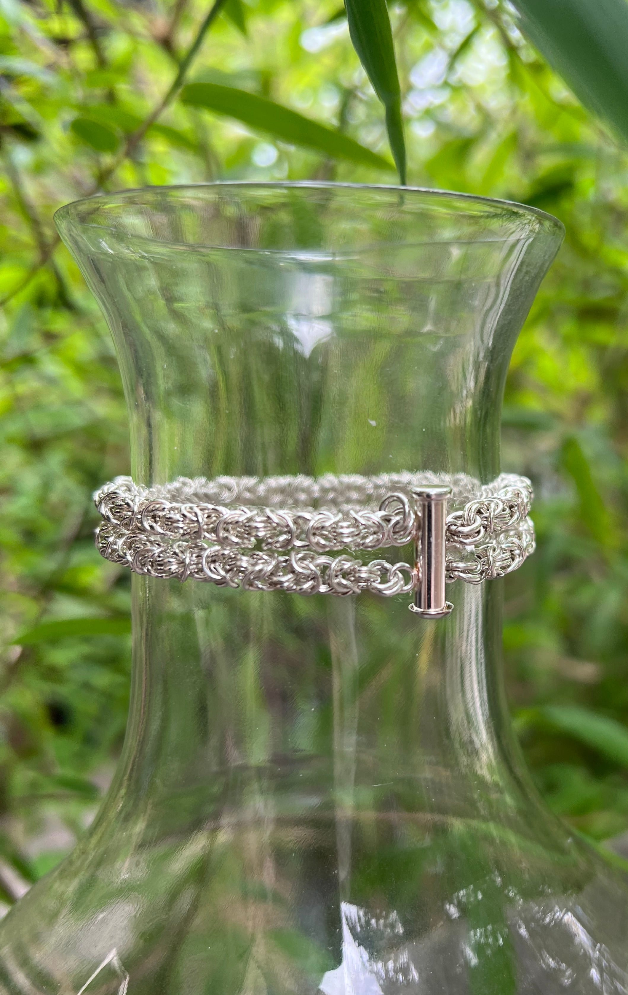 Sterling Silver Double Bracelet - "Byzantine"