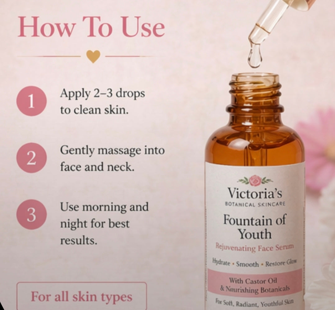 Fountain of Youth Face Oil – Natural Glow Serum | Victoria’s Natural Remedies