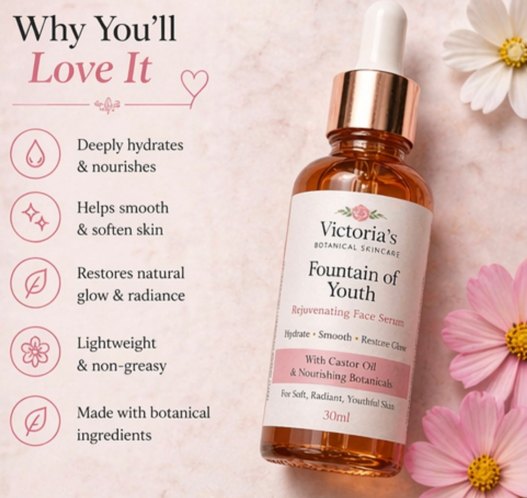 Fountain of Youth Face Oil – Natural Glow Serum | Victoria’s Natural Remedies