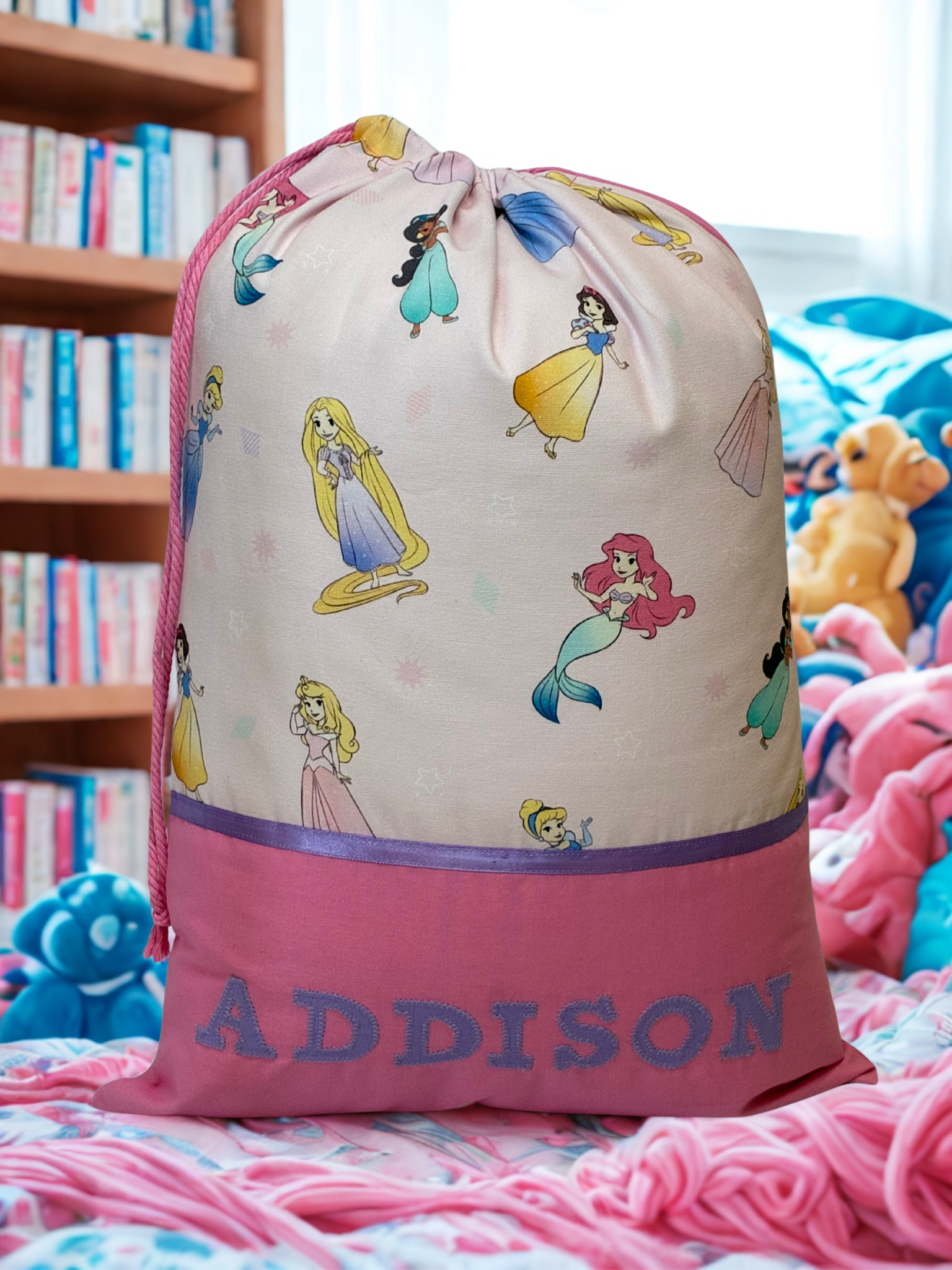 Children's Library Bag , Handmade, Personalised