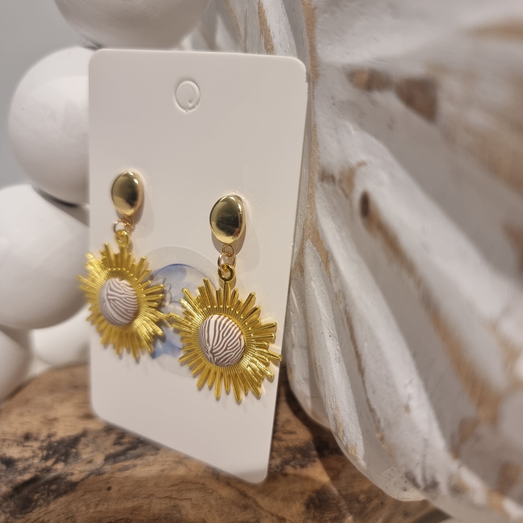 Golden Sunburst Dangles - Medium