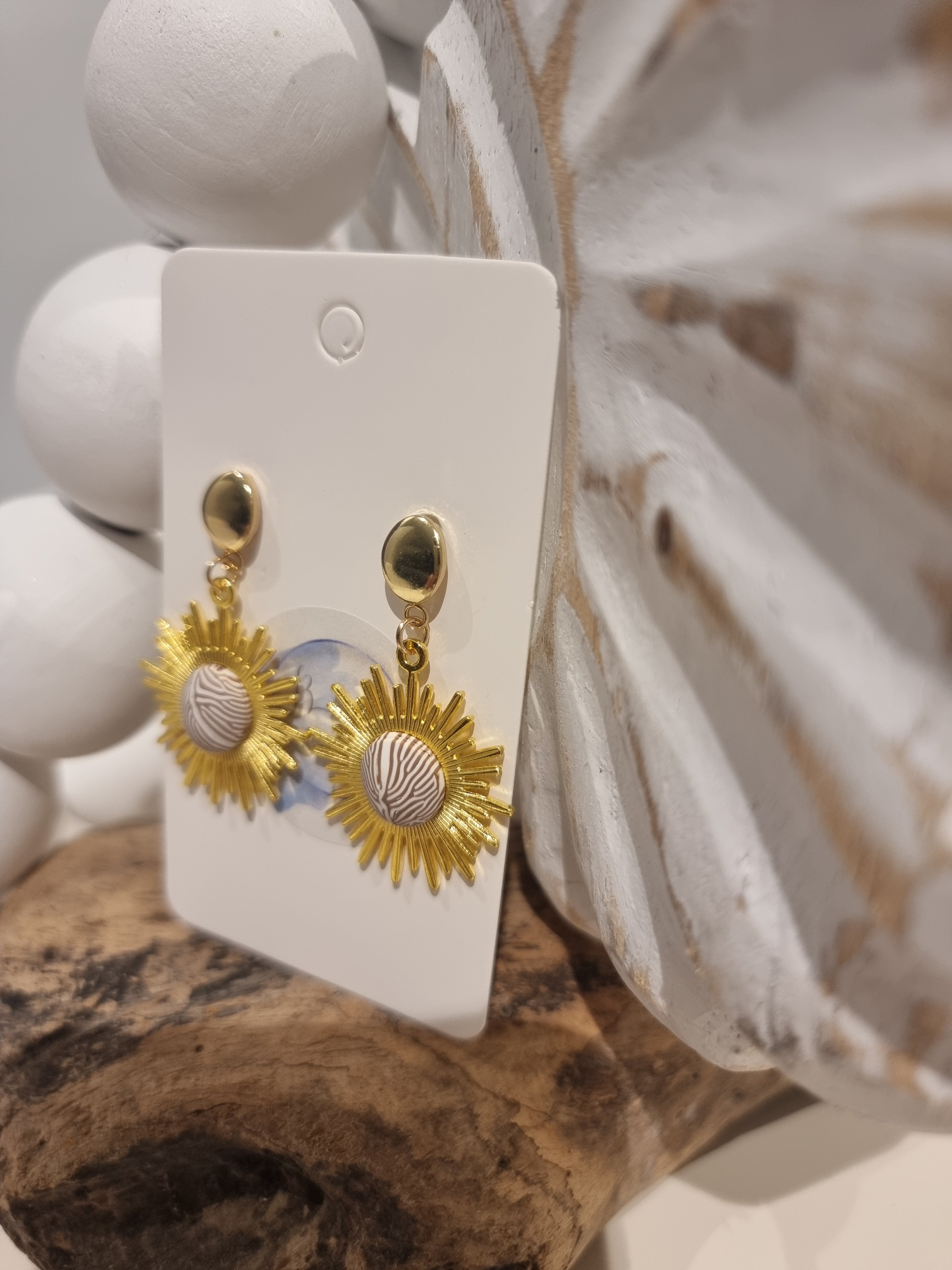 Golden Sunburst Dangles - Medium