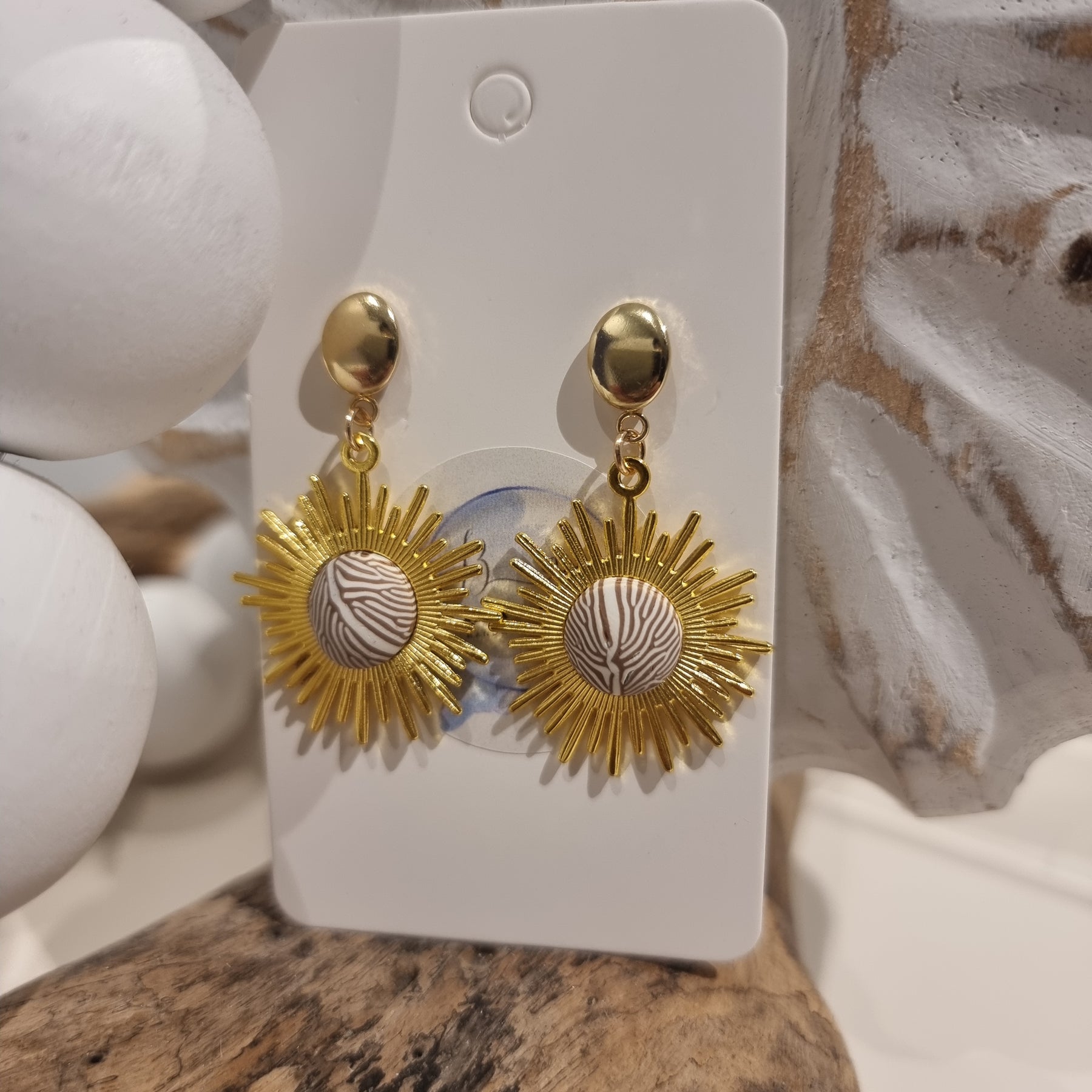 Golden Sunburst Dangles - Medium