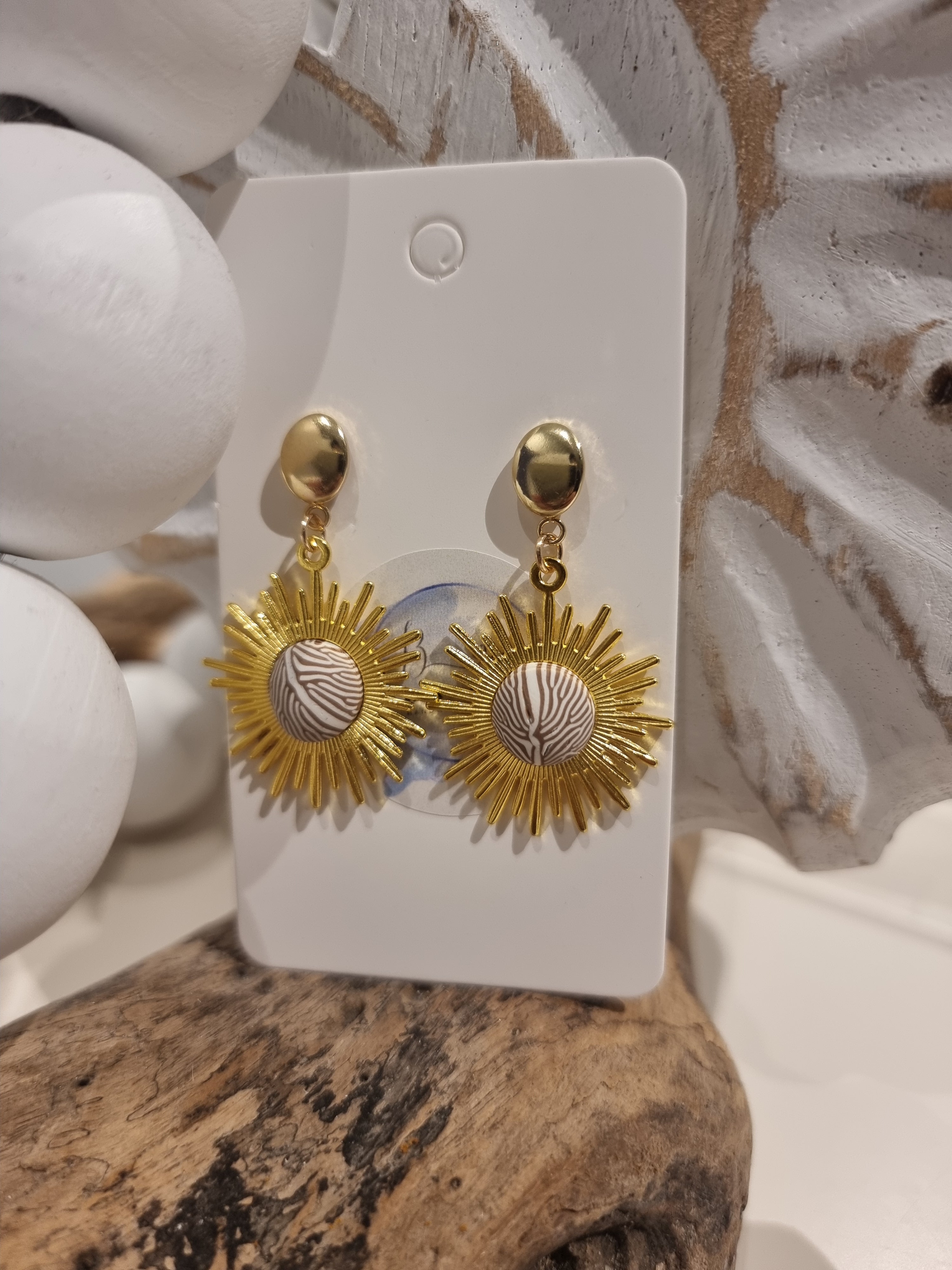 Golden Sunburst Dangles - Medium