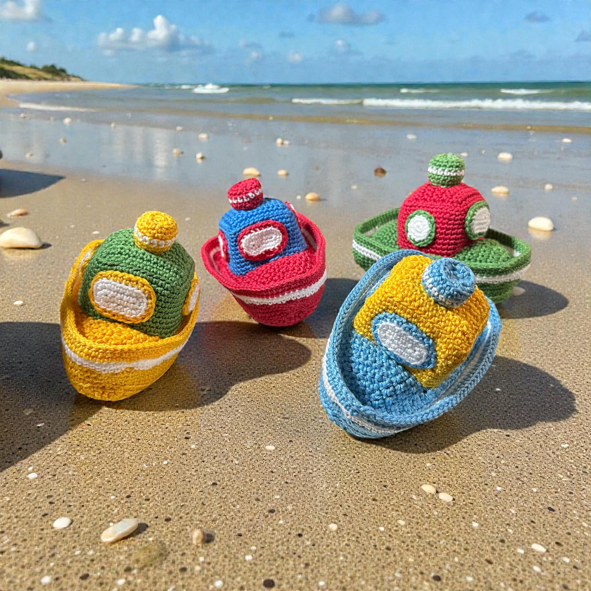 Crochet little Tug Boat