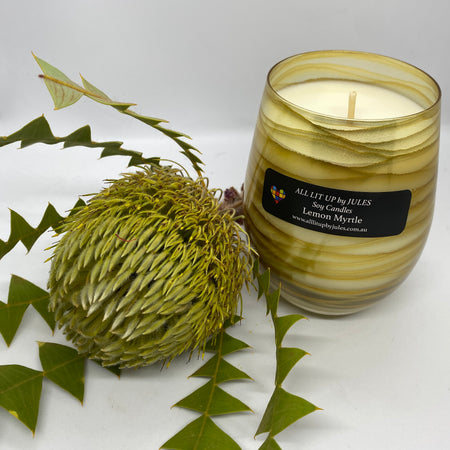 Gold Wave Glass with Lemon Myrtle Fragrance