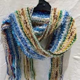 Boho inspired Handcrafted loom knitted Scarves - BB38