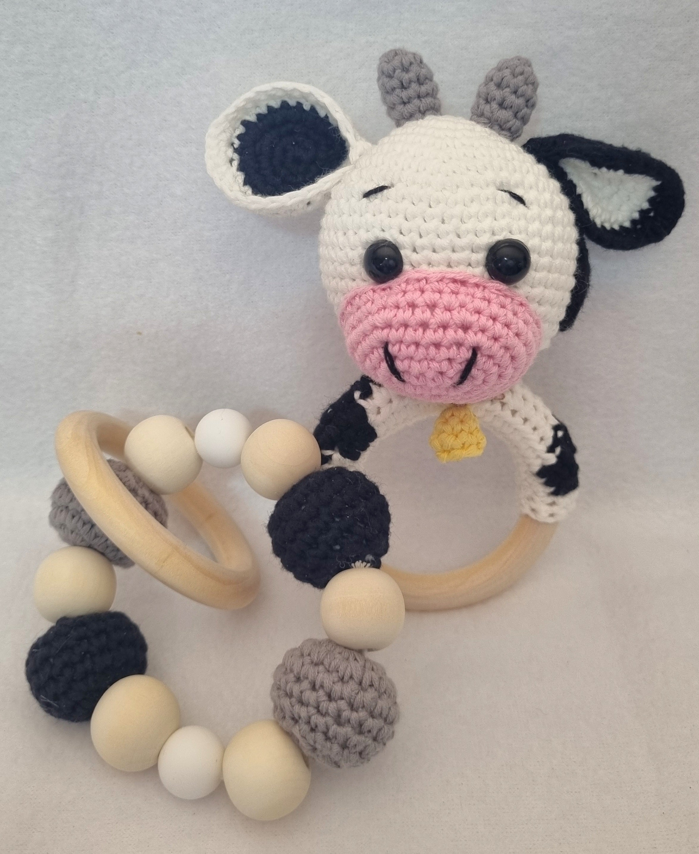 Handmade – Rattle & Sensory Bracelet toy – 5 designs – 100% Organic Cotton - BB006