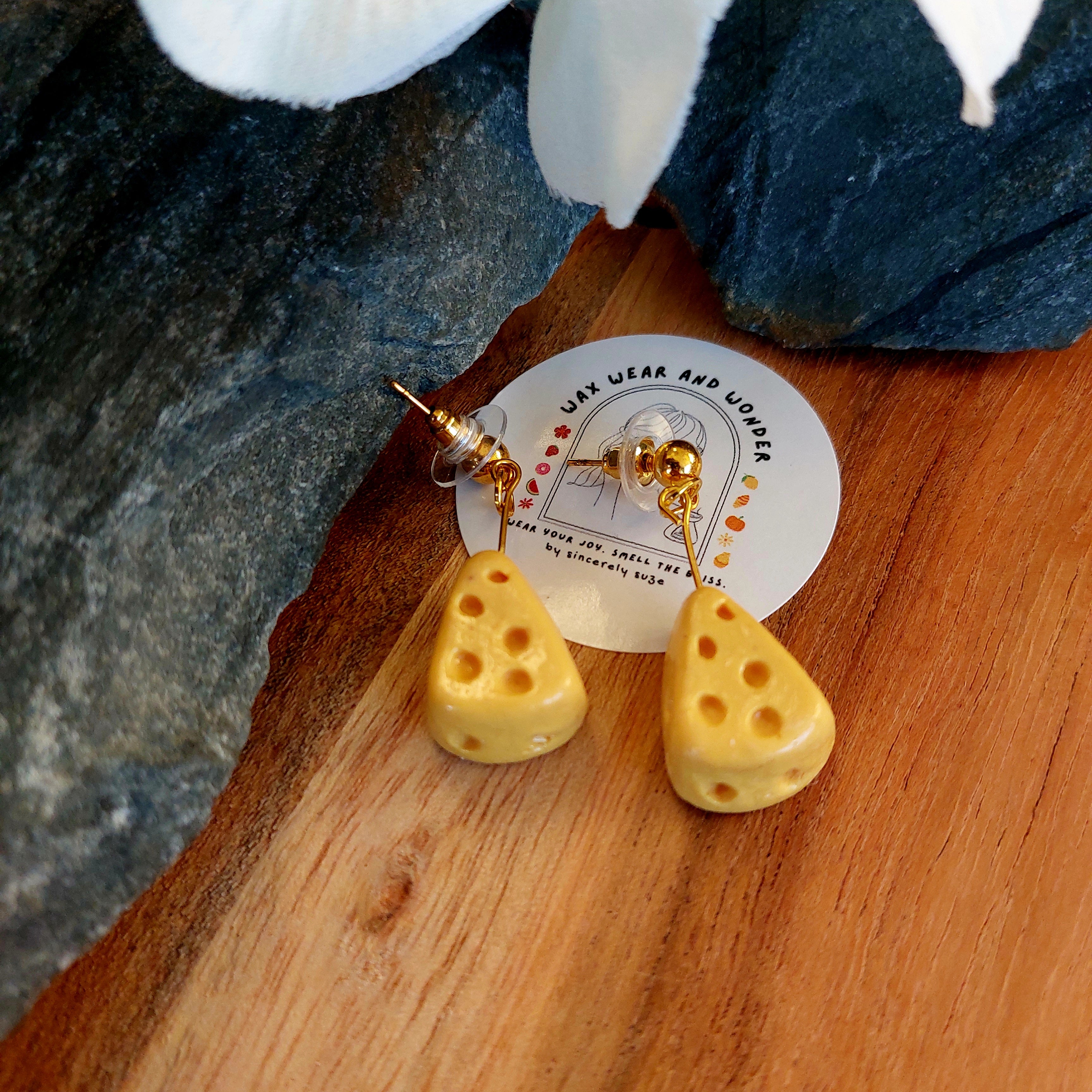 Cheese Earrings | Food Inspired Statement Earrings