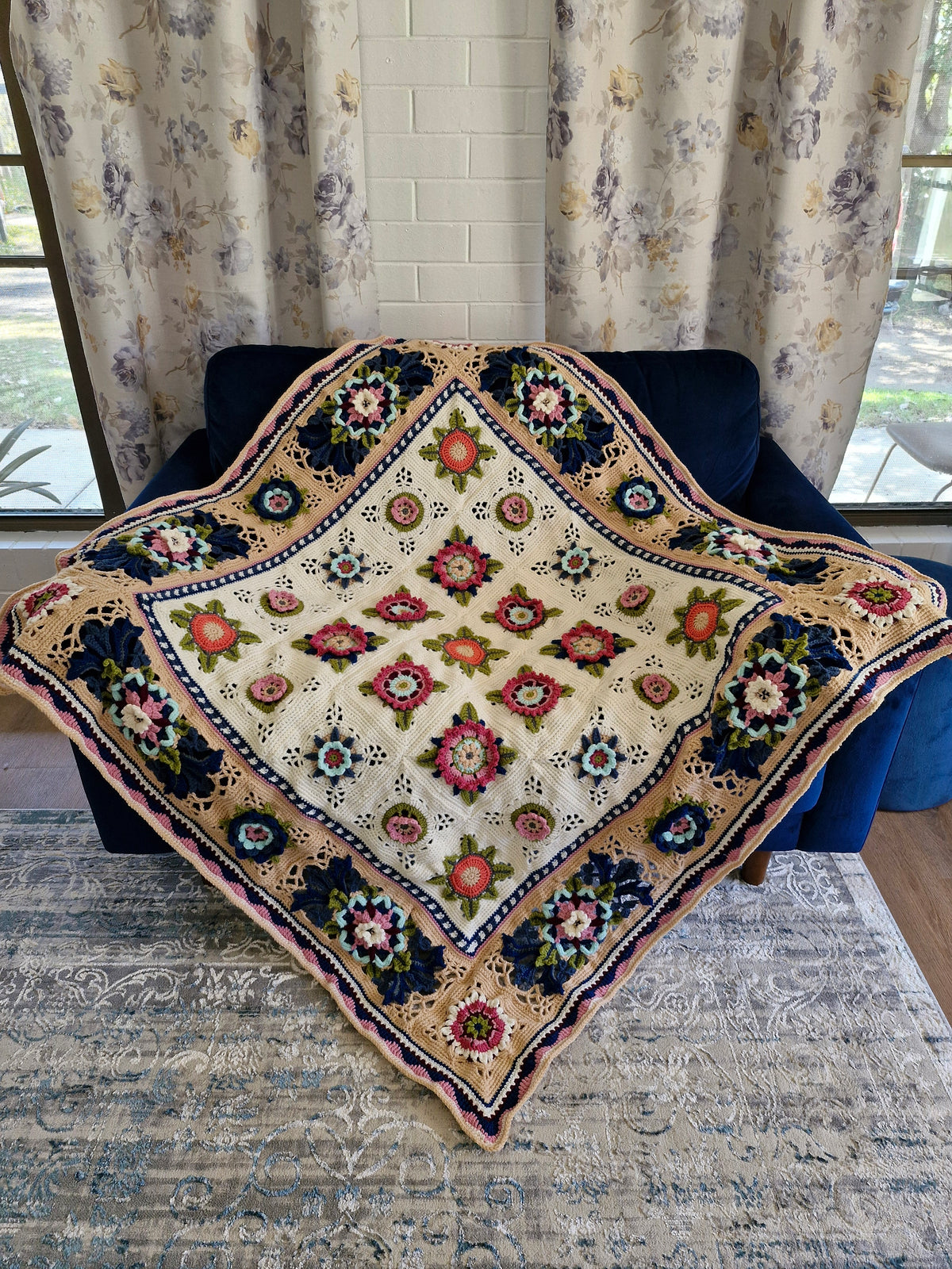One-of-a-kind handcrafted crocheted heirloom blanket