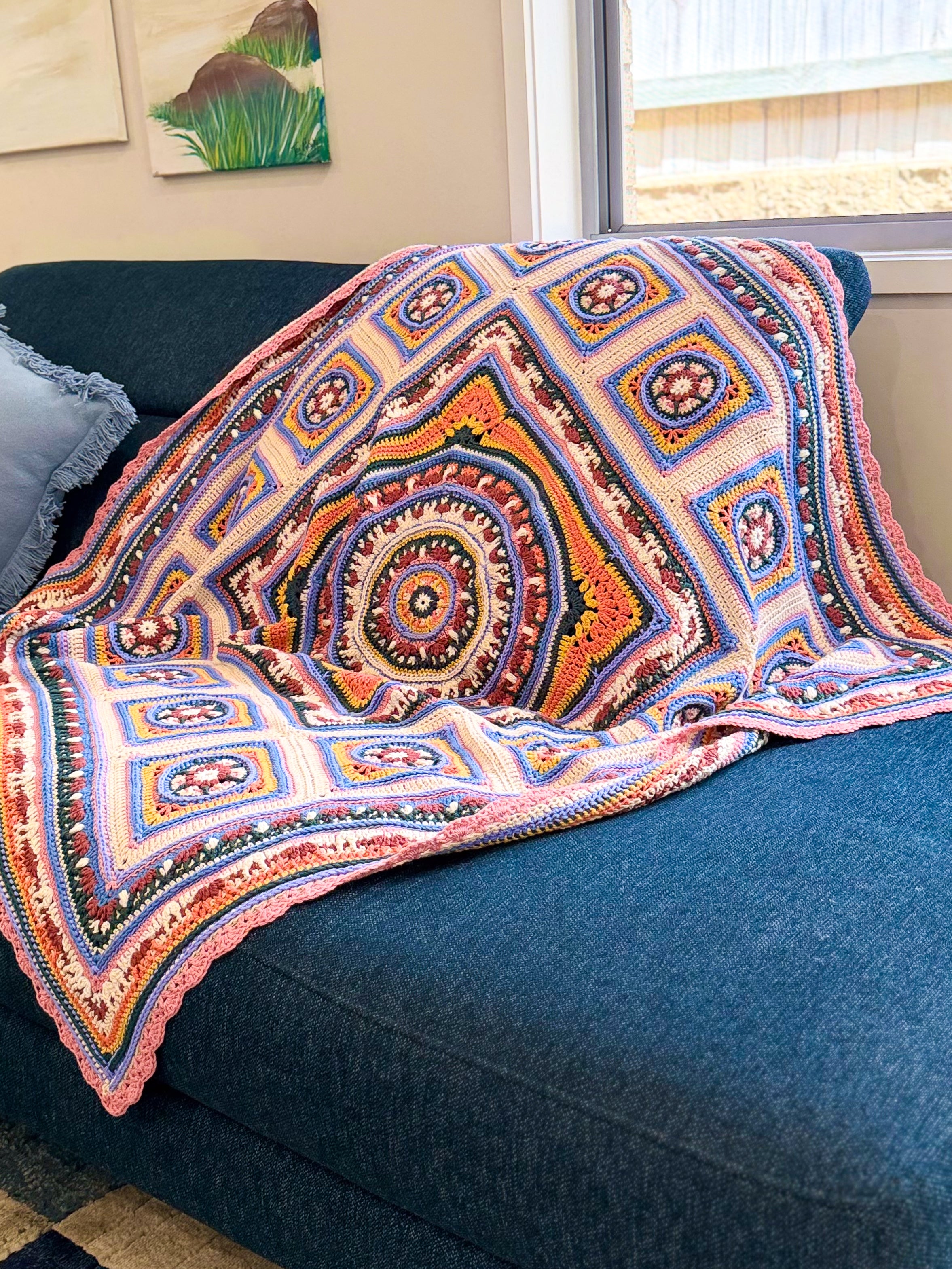 #062 Medium Size Blanket in Multi Colours