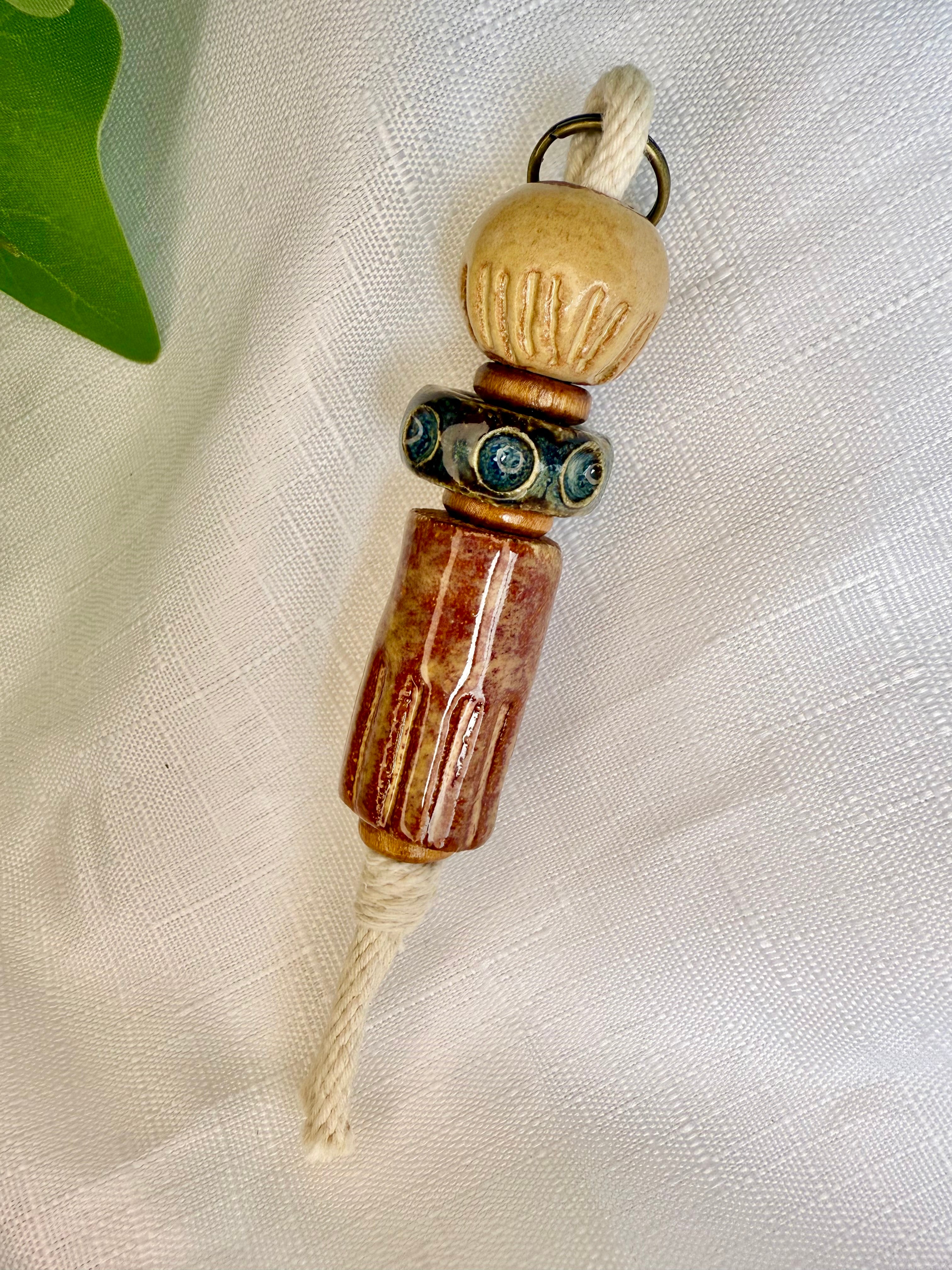 Clay Bead Keyring Decorative Piece