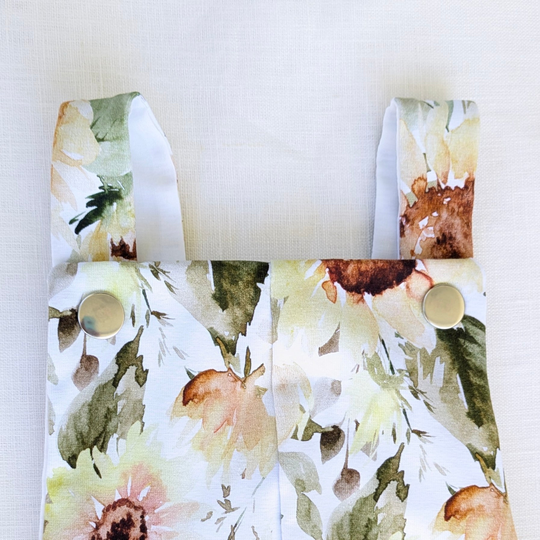 Baby Short Overalls, Sunflower Collection, Handmade by Love Our Zoo