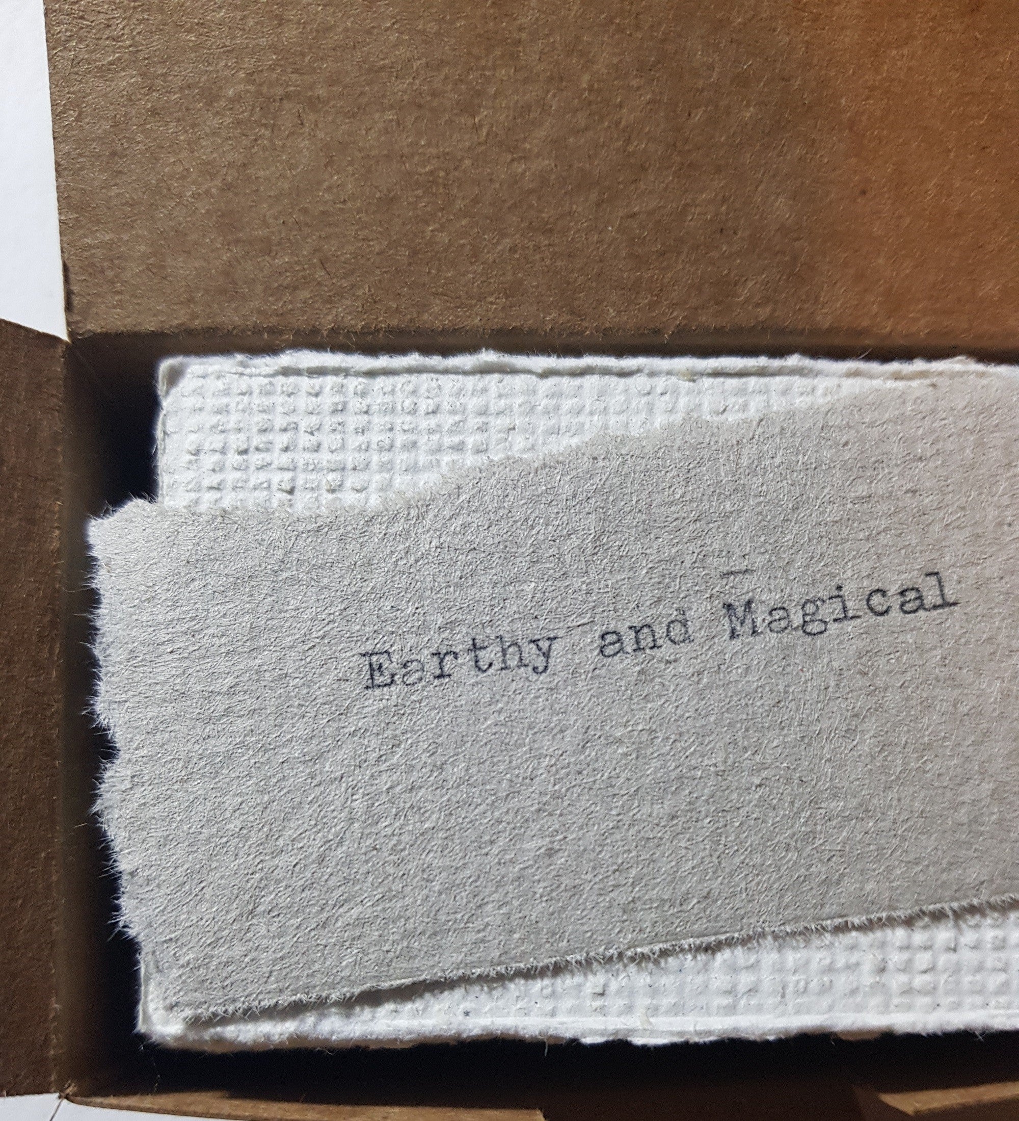 Green tea handmade recycled paper swing tags