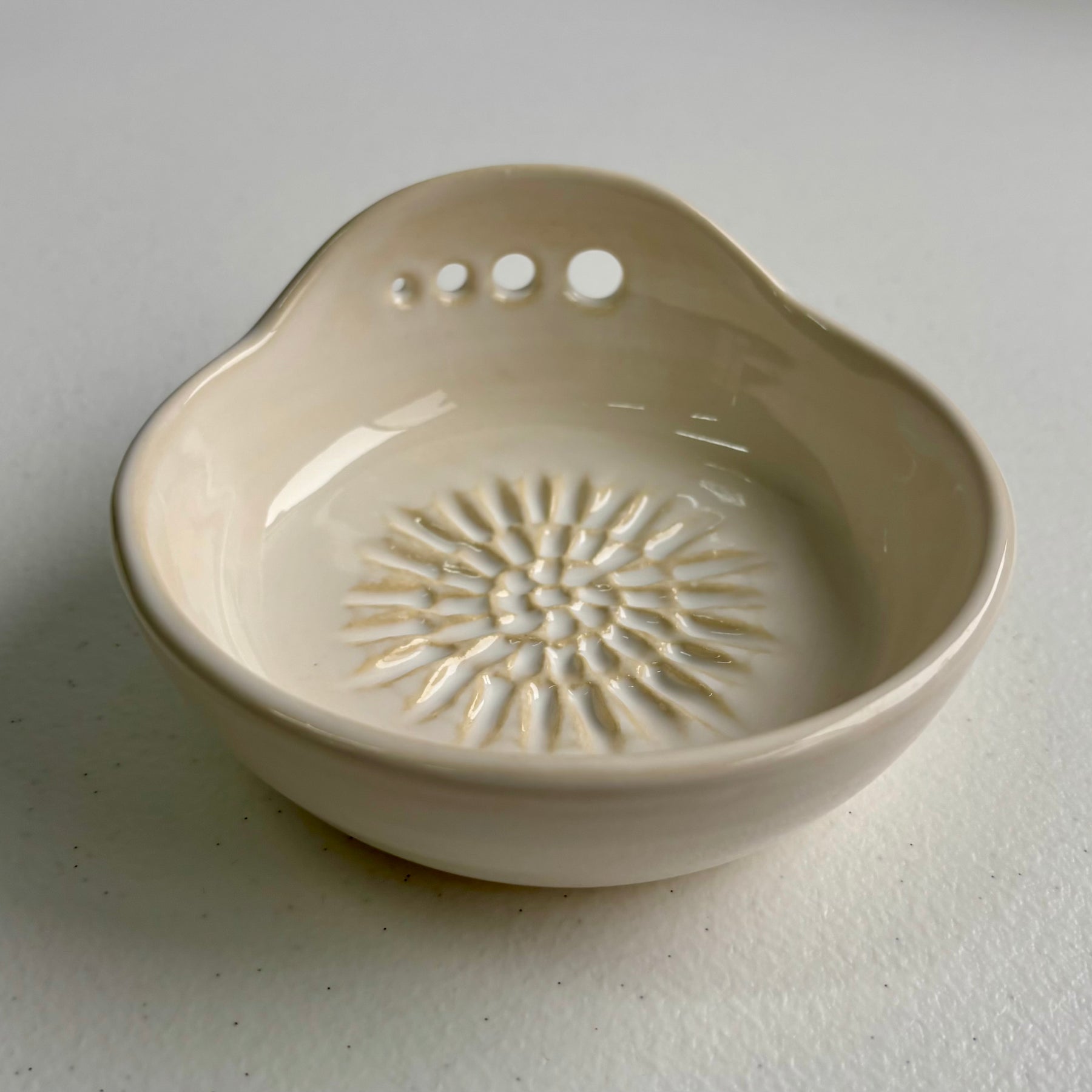 Ceramic Garlic/Ginger Grater and Herb Stripper - Hand Made Ceramic