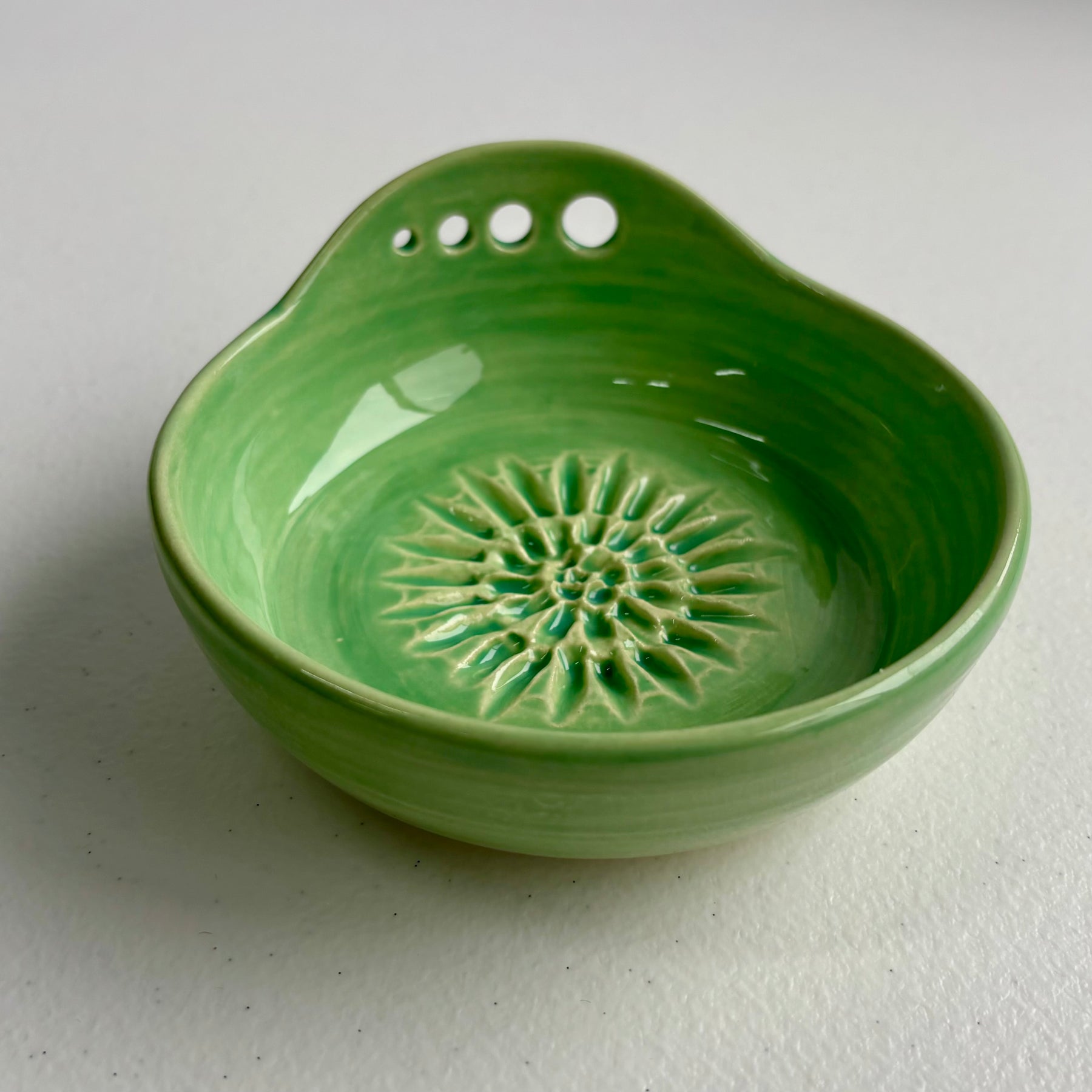 Ceramic Garlic/Ginger Grater and Herb Stripper - Hand Made Ceramic