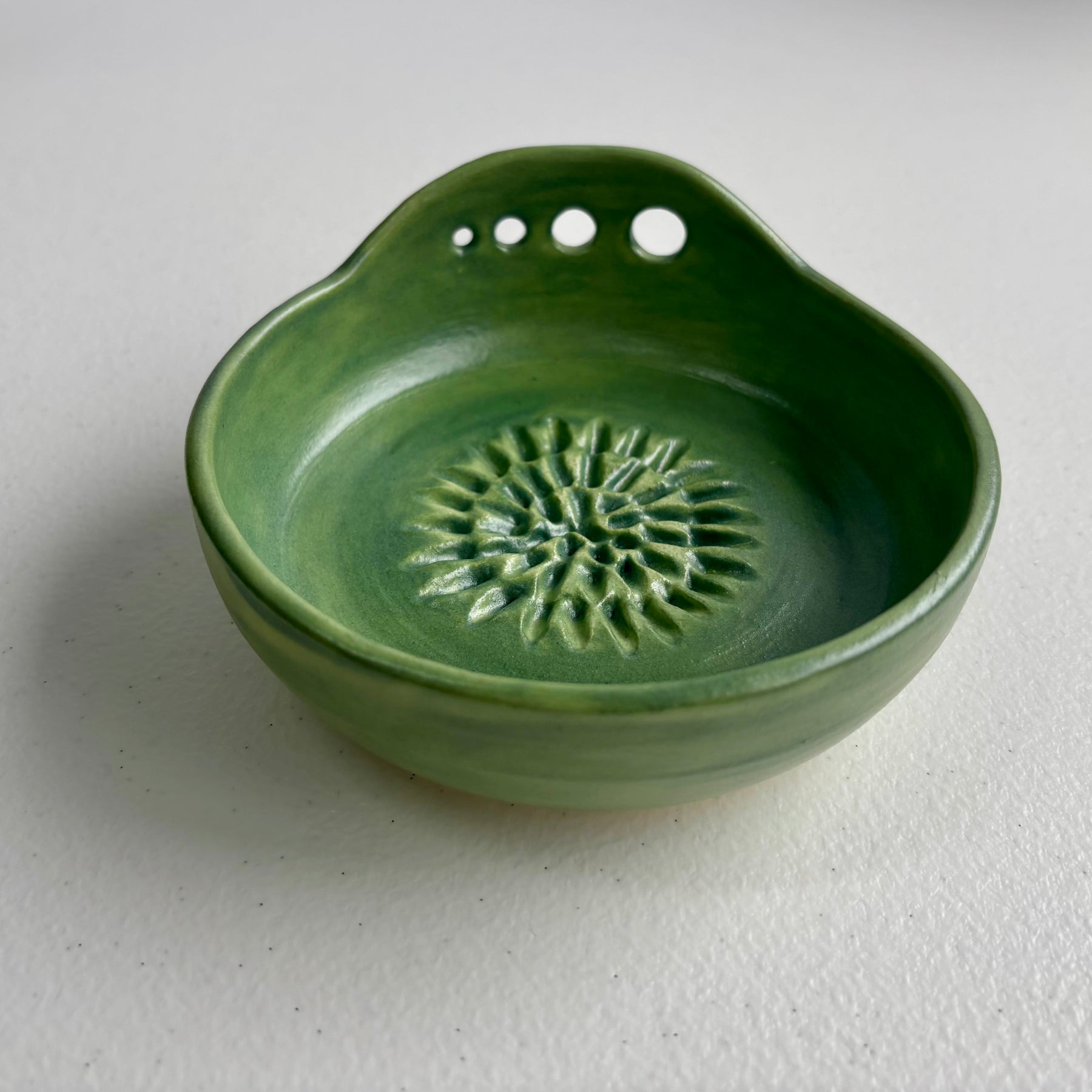 Ceramic Garlic/Ginger Grater and Herb Stripper - Hand Made Ceramic