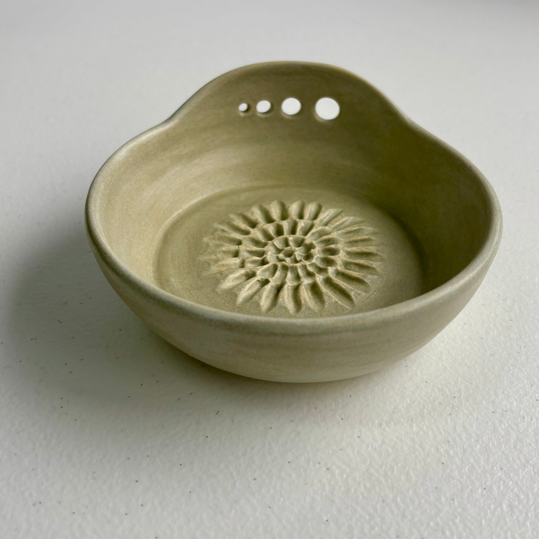 Ceramic Garlic/Ginger Grater and Herb Stripper - Hand Made Ceramic