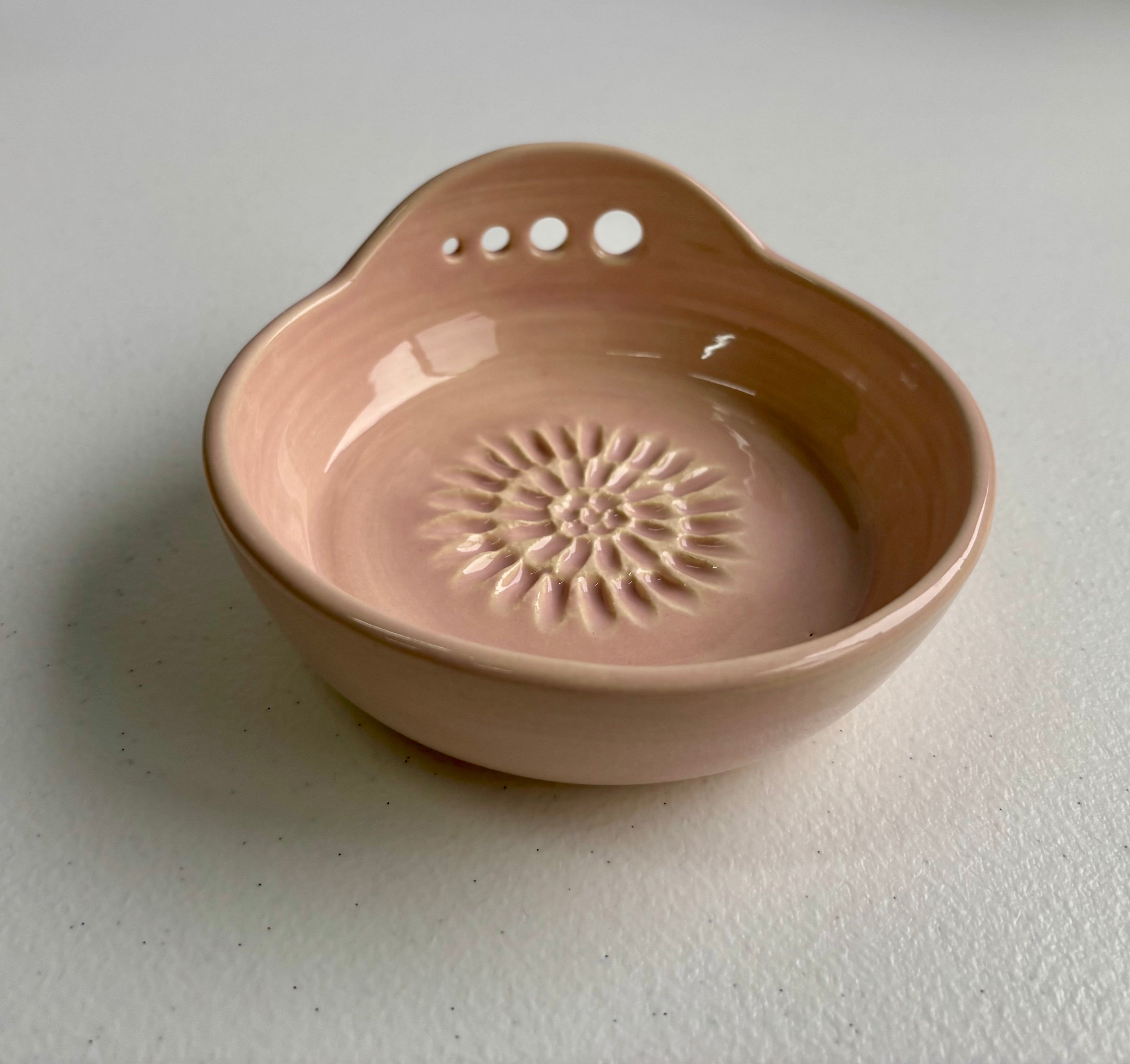 Ceramic Garlic/Ginger Grater and Herb Stripper - Hand Made Ceramic