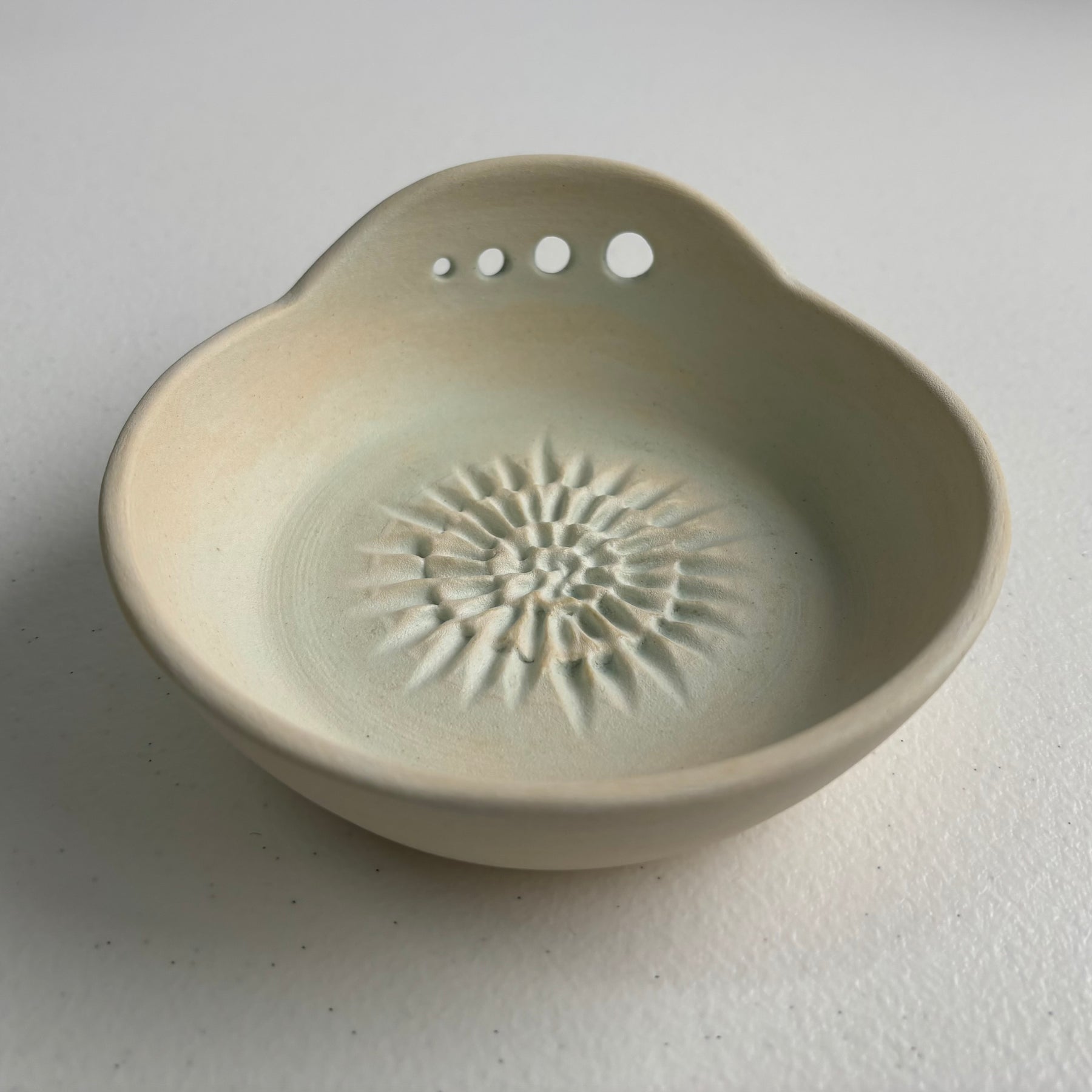 Ceramic Garlic/Ginger Grater and Herb Stripper - Hand Made Ceramic