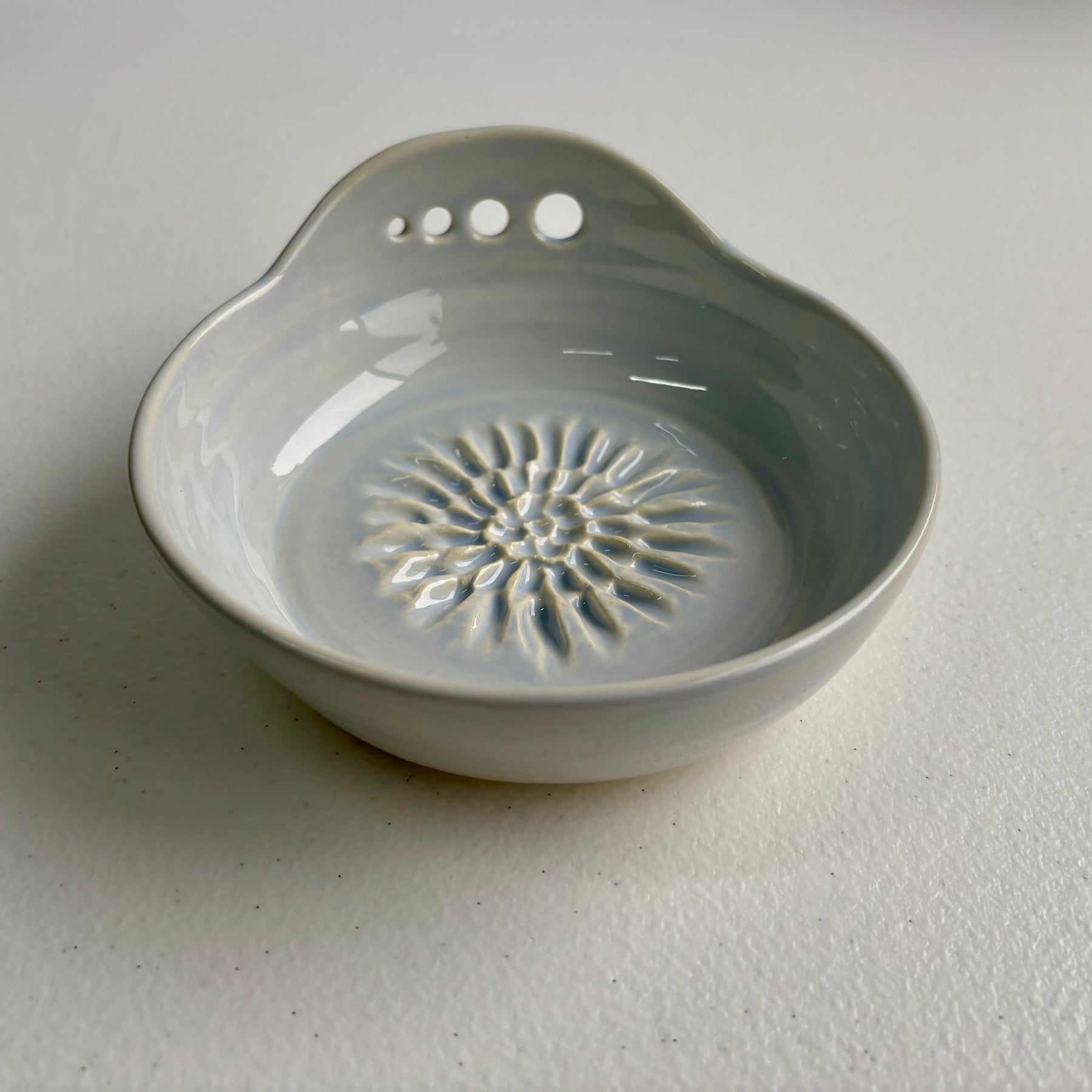 Ceramic Garlic/Ginger Grater and Herb Stripper - Hand Made Ceramic