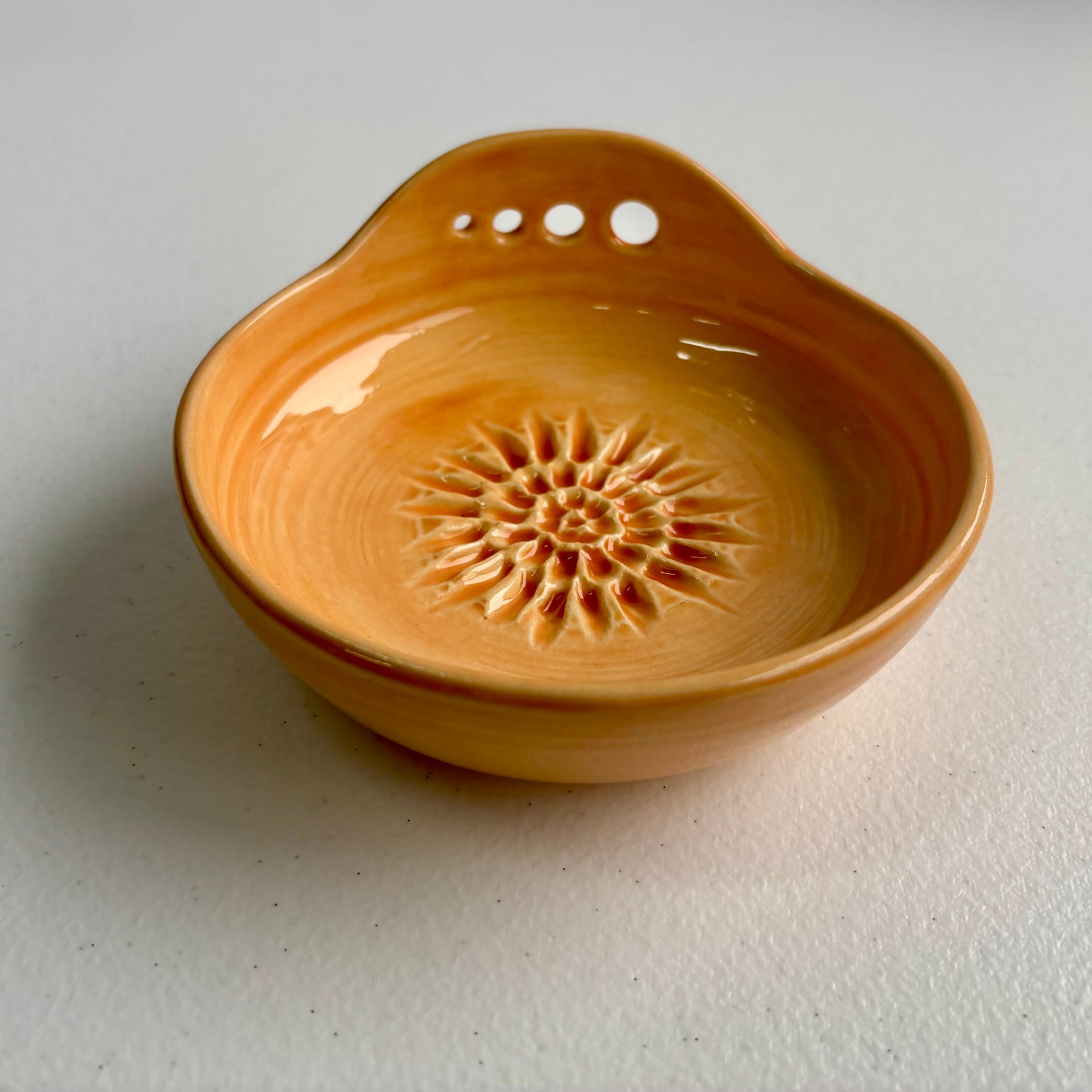 Ceramic Garlic/Ginger Grater and Herb Stripper - Hand Made Ceramic