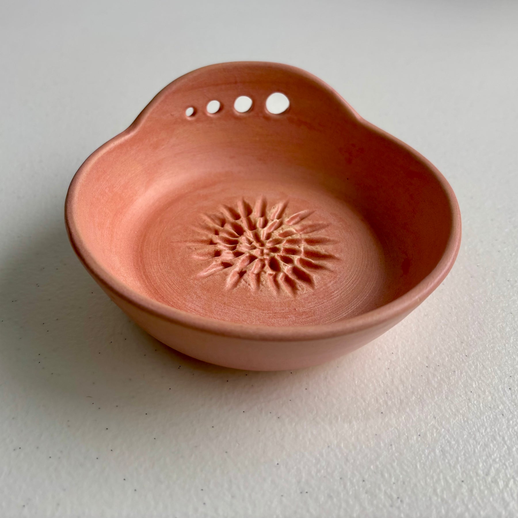 Ceramic Garlic/Ginger Grater and Herb Stripper - Hand Made Ceramic