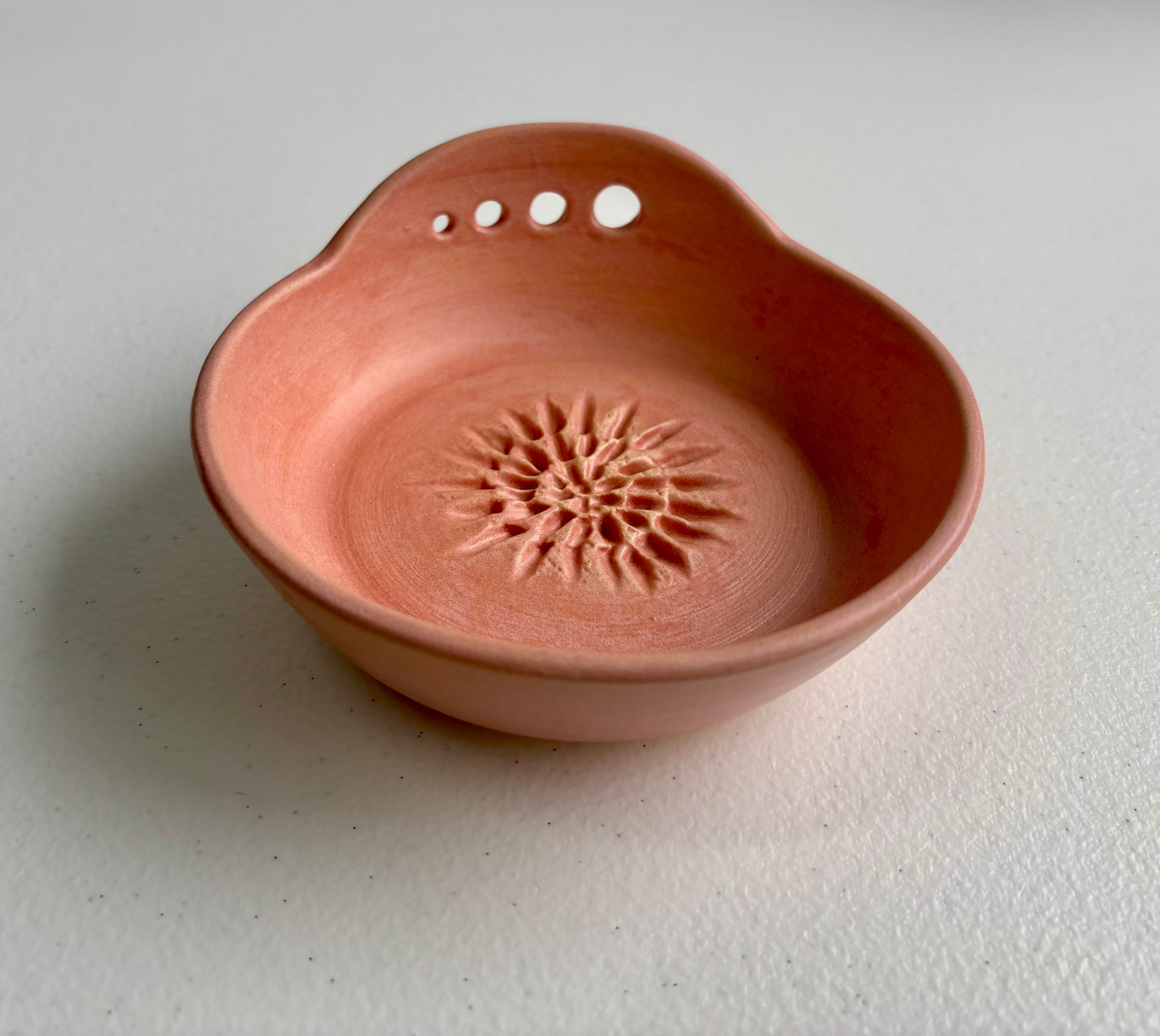 Ceramic Garlic/Ginger Grater and Herb Stripper - Hand Made Ceramic