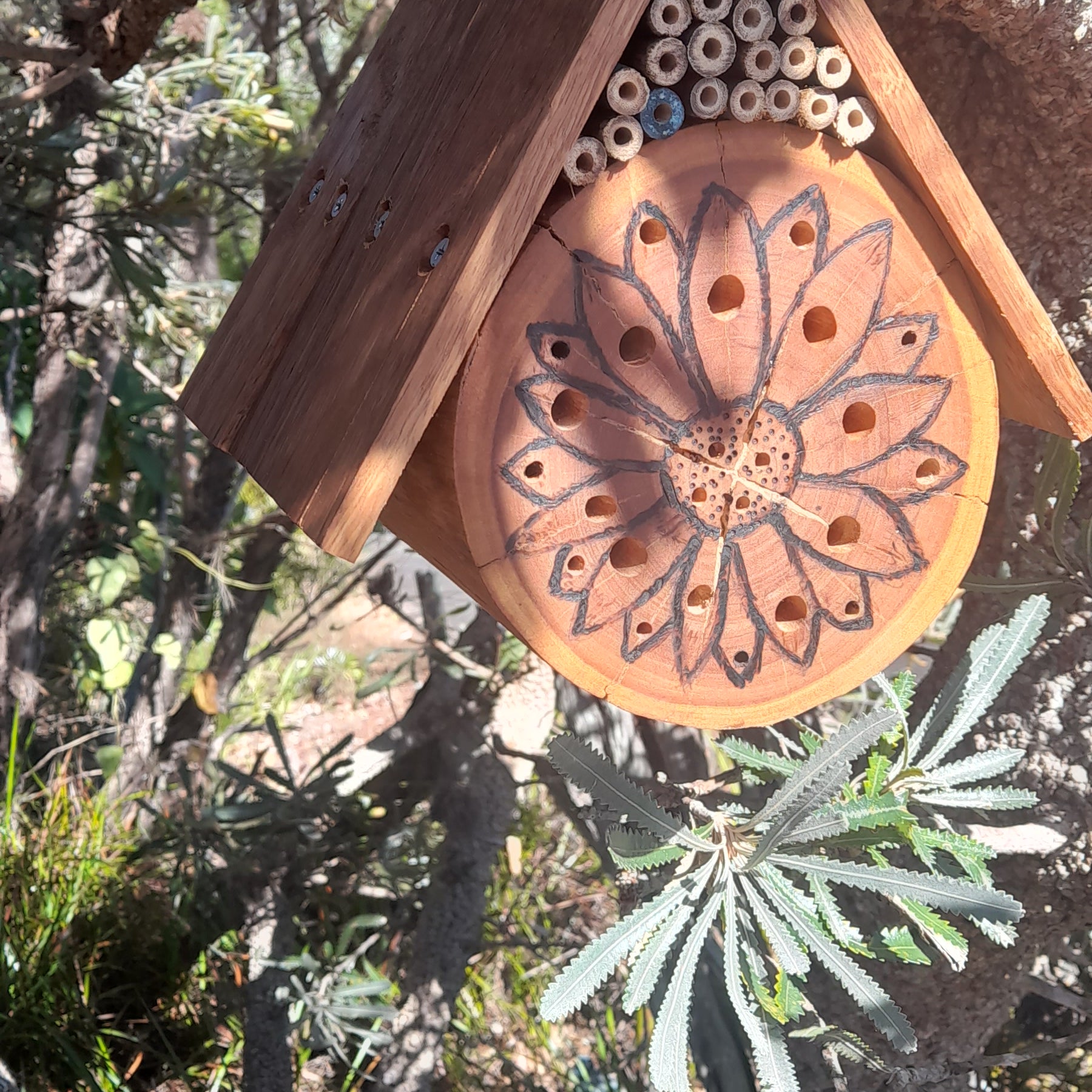 Hardwood Native Bee Hotel