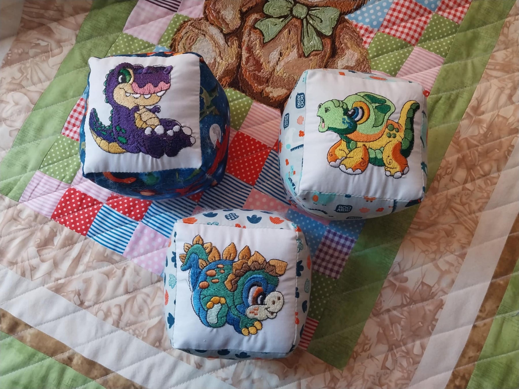 "Dinosaur" Soft Baby Blocks