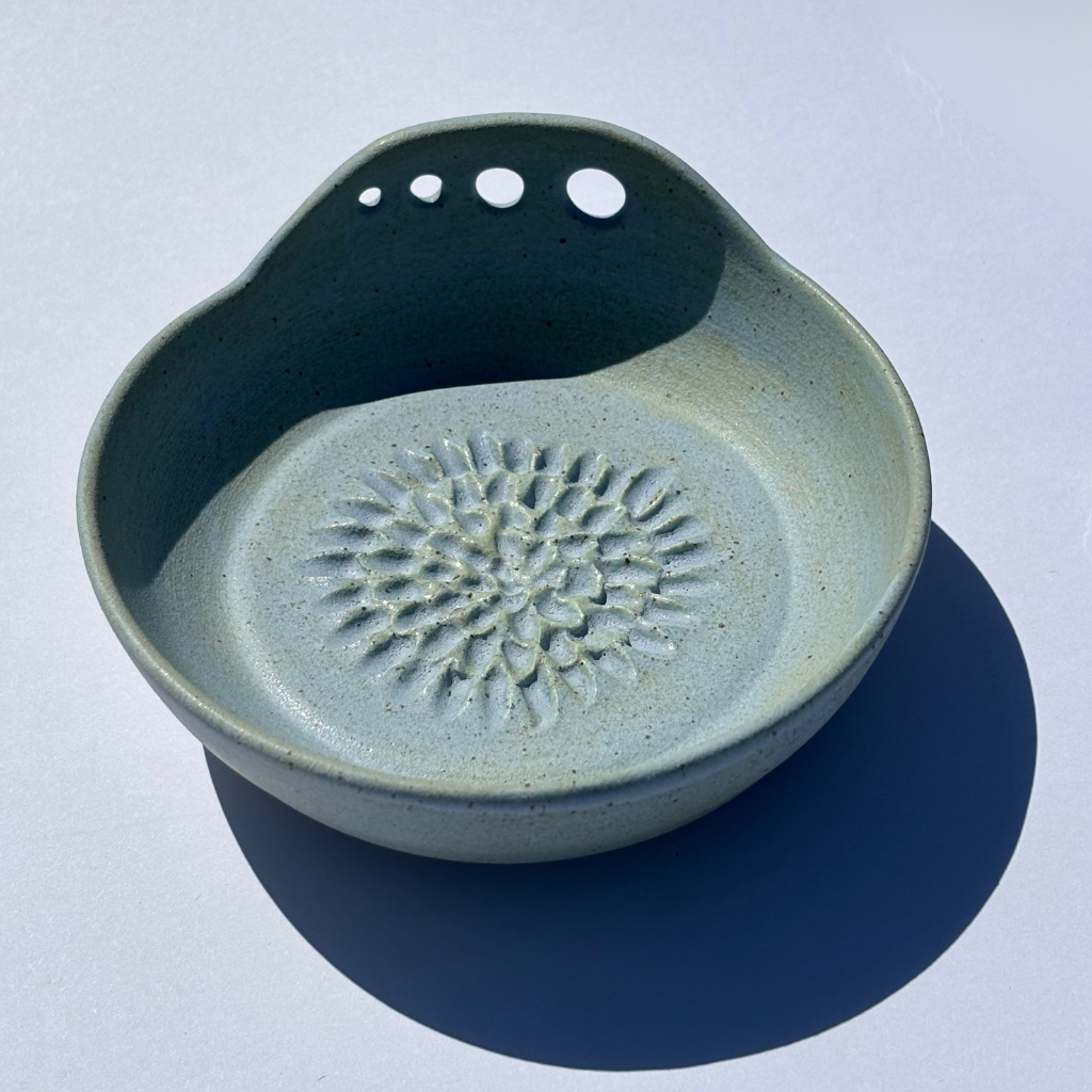 Ceramic Garlic/Ginger Grater and Herb Stripper - Hand Made Ceramic