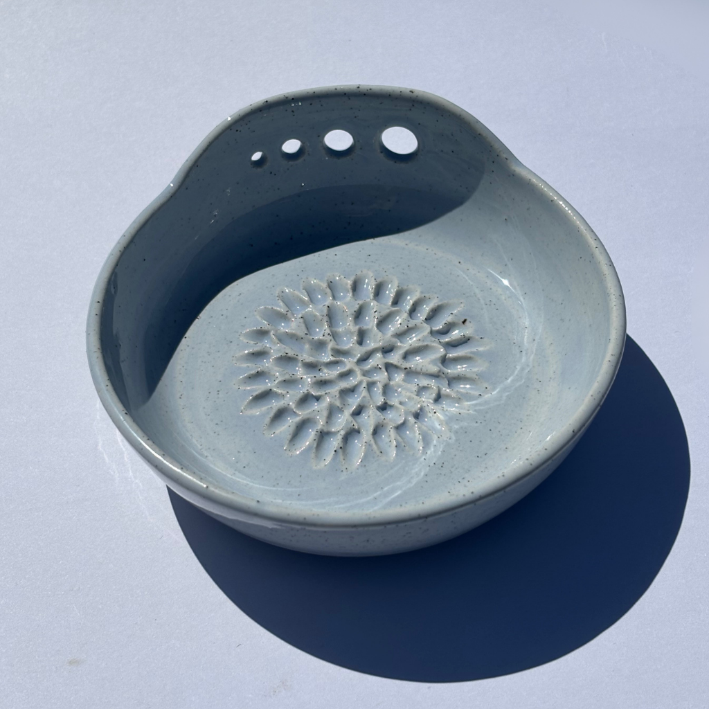 Ceramic Garlic/Ginger Grater and Herb Stripper - Hand Made Ceramic
