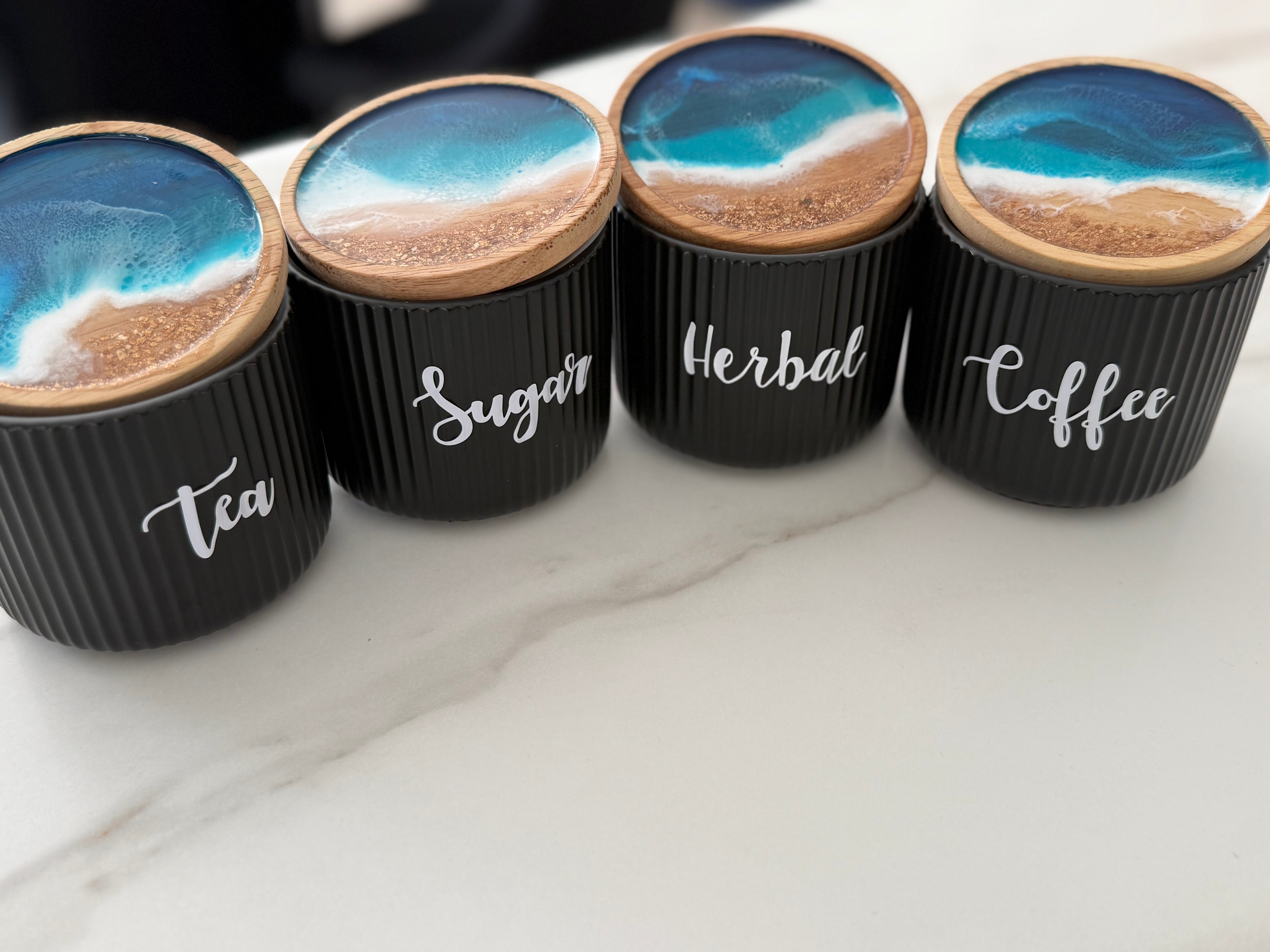 Canisters | coffee jar | tea sugar jar | handmade | home decor | homewares | kitchen decor