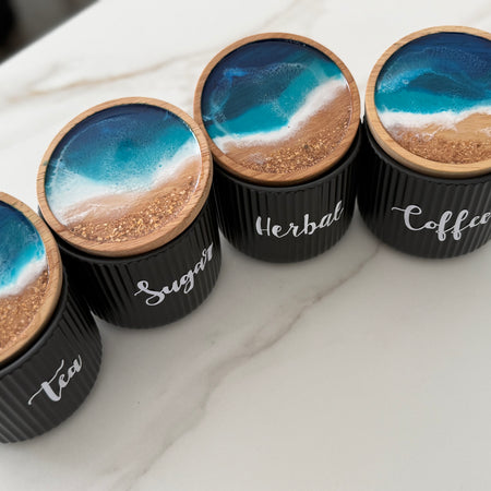 Canisters | coffee jar | tea sugar jar | handmade | home decor | homewares | kitchen decor